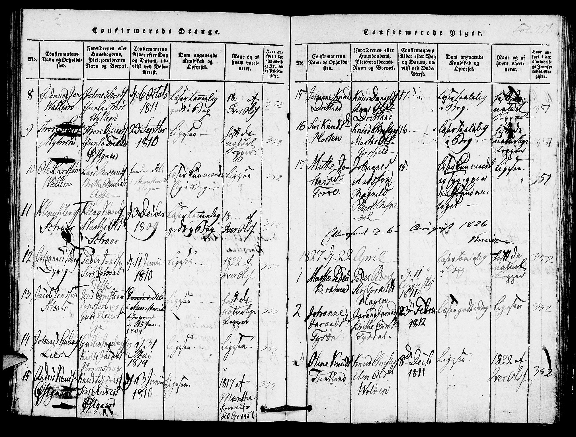 Hjelmeland sokneprestkontor, AV/SAST-A-101843/01/IV/L0005: Parish register (official) no. A 5, 1816-1841, p. 251