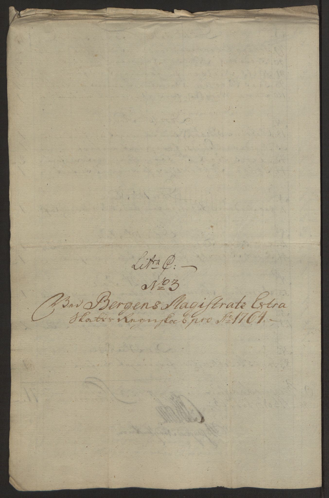 Rentekammeret inntil 1814, Reviderte regnskaper, Byregnskaper, AV/RA-EA-4066/R/Rp/L0367/0001: [P21] Kontribusjonsregnskap / Ekstraskatt, 1764, p. 33