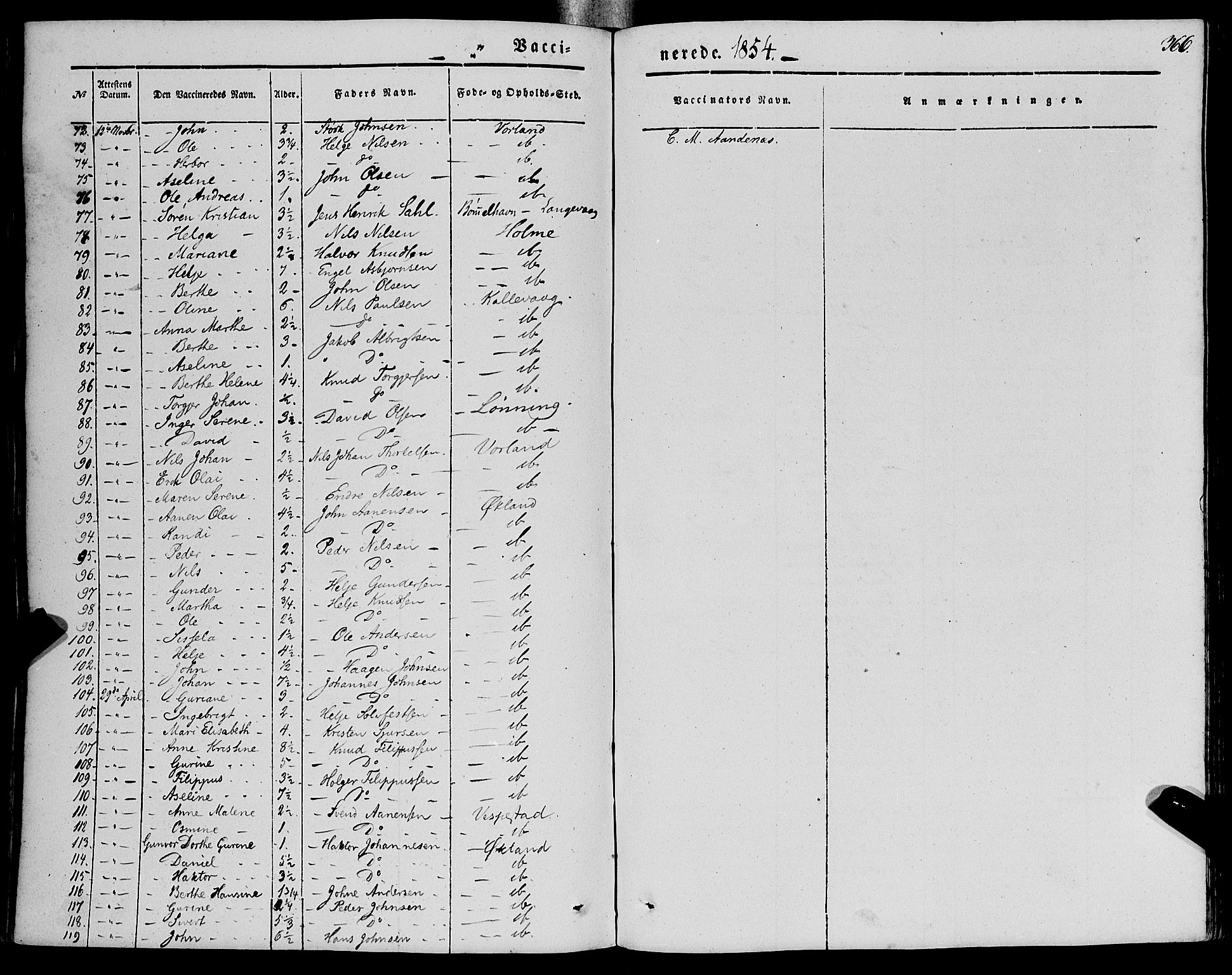 Finnås sokneprestembete, AV/SAB-A-99925/H/Ha/Haa/Haaa/L0007: Parish register (official) no. A 7, 1850-1862, p. 366