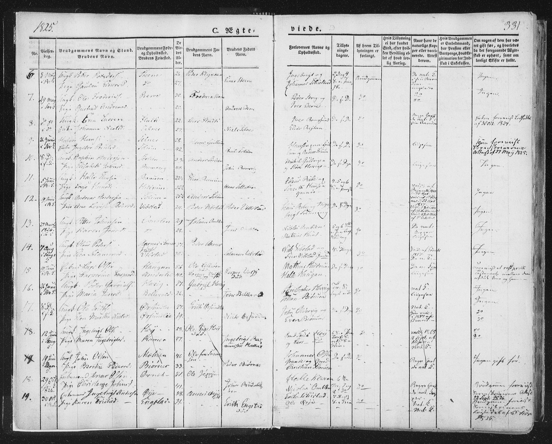 Ministerialprotokoller, klokkerbøker og fødselsregistre - Nord-Trøndelag, SAT/A-1458/764/L0552: Parish register (official) no. 764A07b, 1824-1865, p. 331