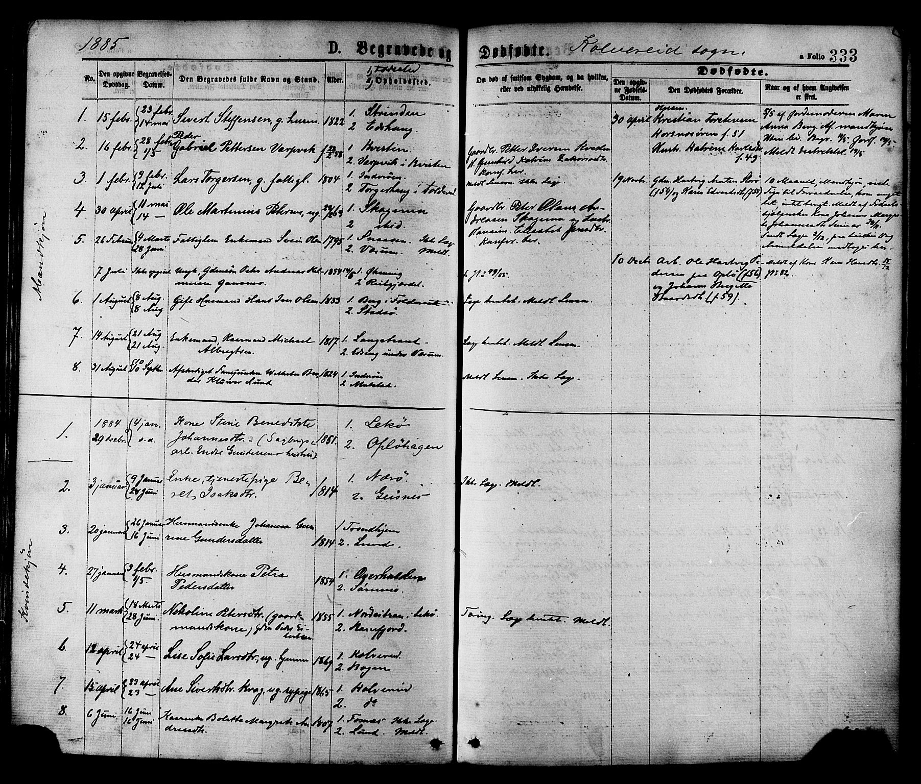 Ministerialprotokoller, klokkerbøker og fødselsregistre - Nord-Trøndelag, SAT/A-1458/780/L0642: Parish register (official) no. 780A07 /1, 1874-1885, p. 333