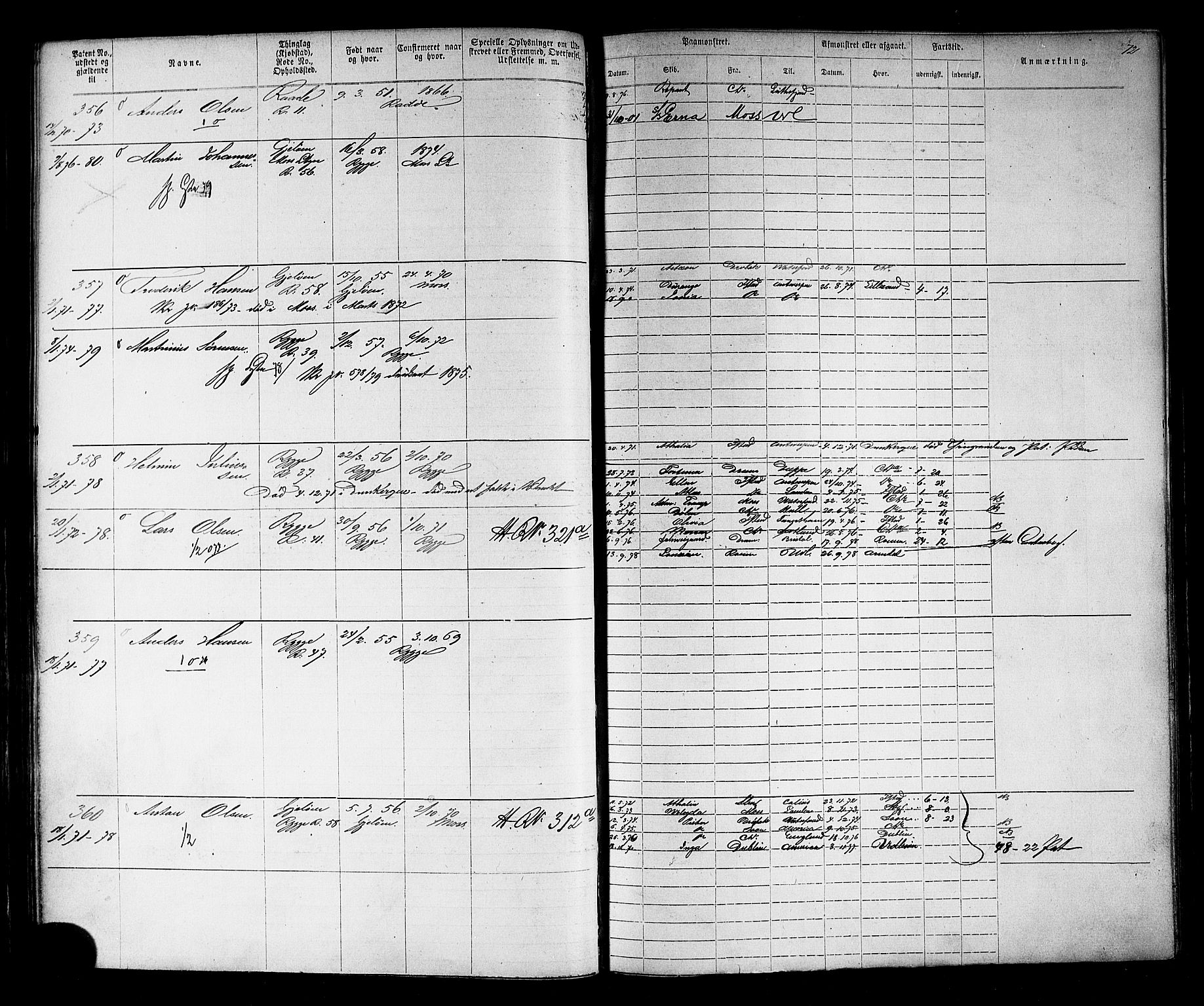 Moss mønstringskontor, AV/SAO-A-10569d/F/Fc/Fca/L0002: Annotasjonsrulle, 1868-1892, p. 82