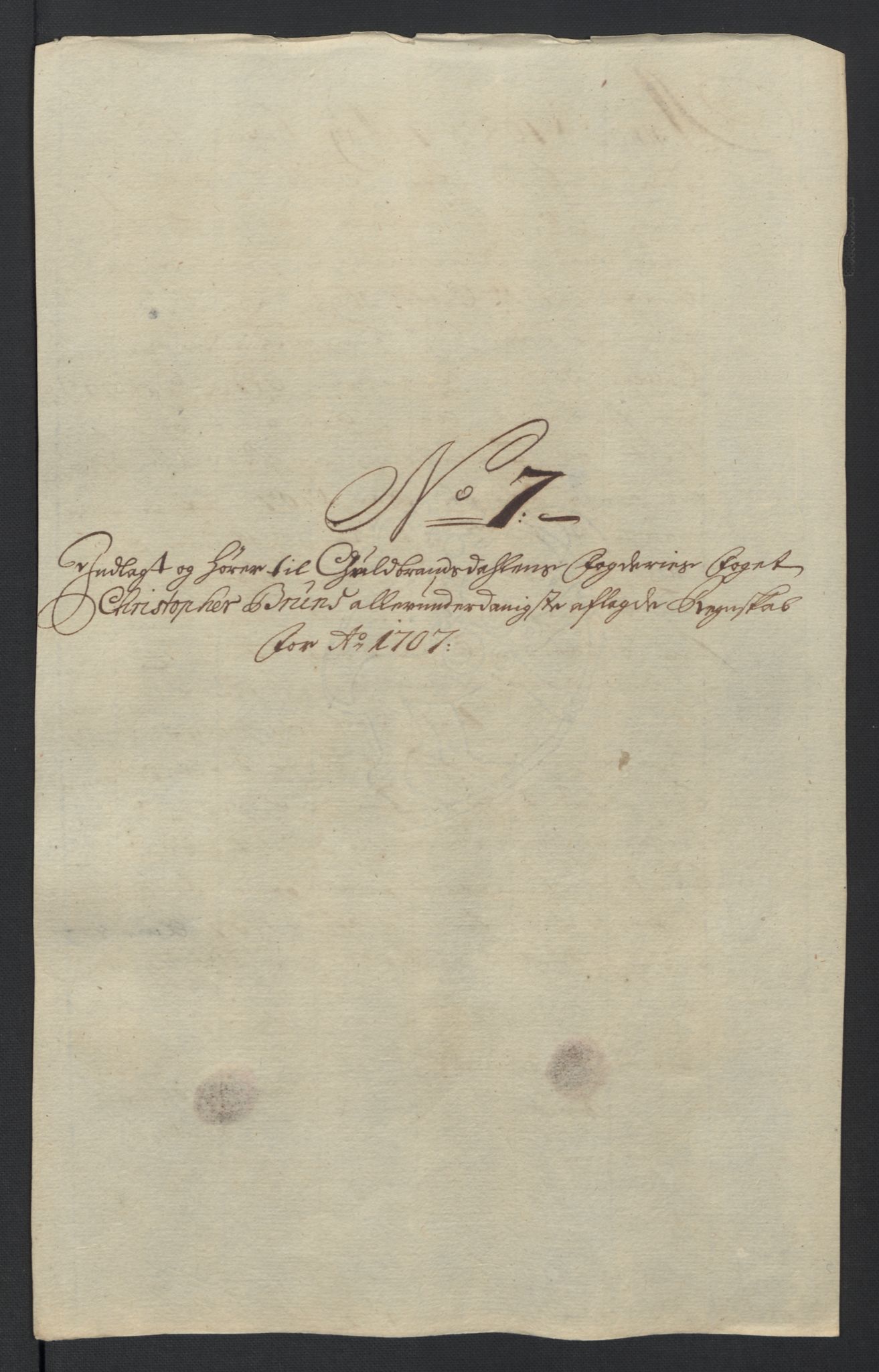 Rentekammeret inntil 1814, Reviderte regnskaper, Fogderegnskap, AV/RA-EA-4092/R17/L1178: Fogderegnskap Gudbrandsdal, 1705-1707, p. 335