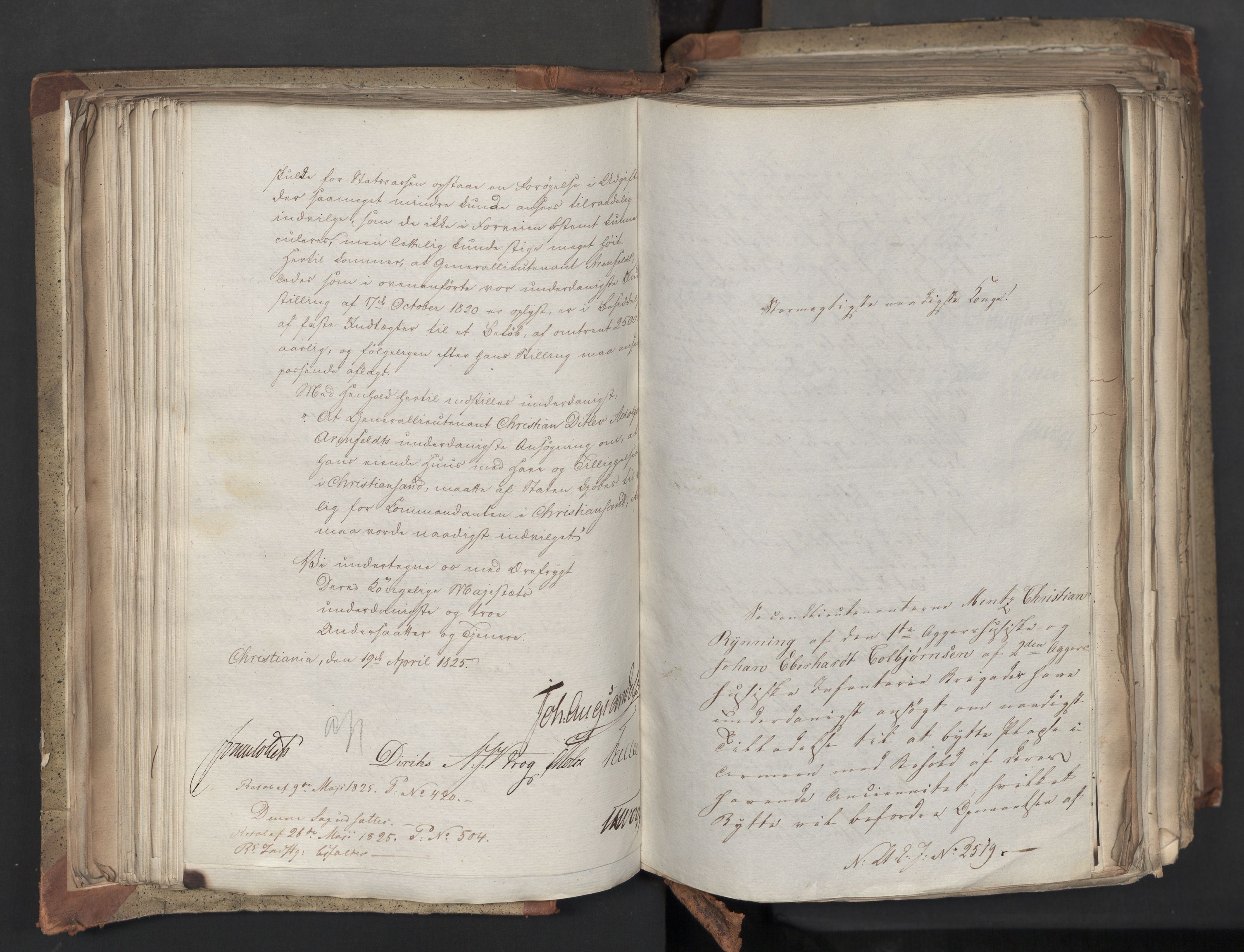 Statsrådsavdelingen i Stockholm, AV/RA-S-1003/D/Da/L0042: Regjeringsinnstillinger nr. 2467-2705, 1825, p. 155
