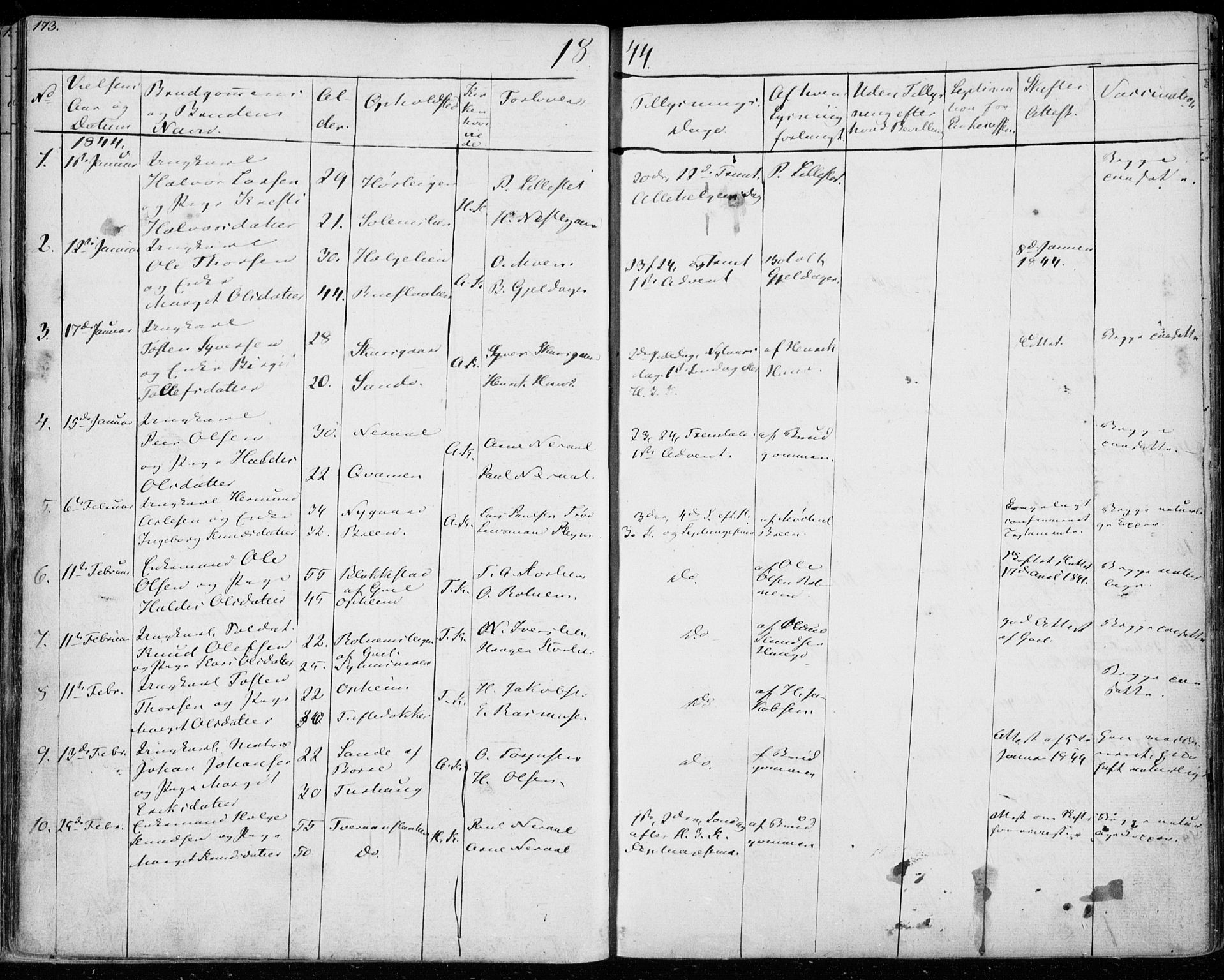 Ål kirkebøker, SAKO/A-249/F/Fa/L0005: Parish register (official) no. I 5, 1825-1848, p. 173
