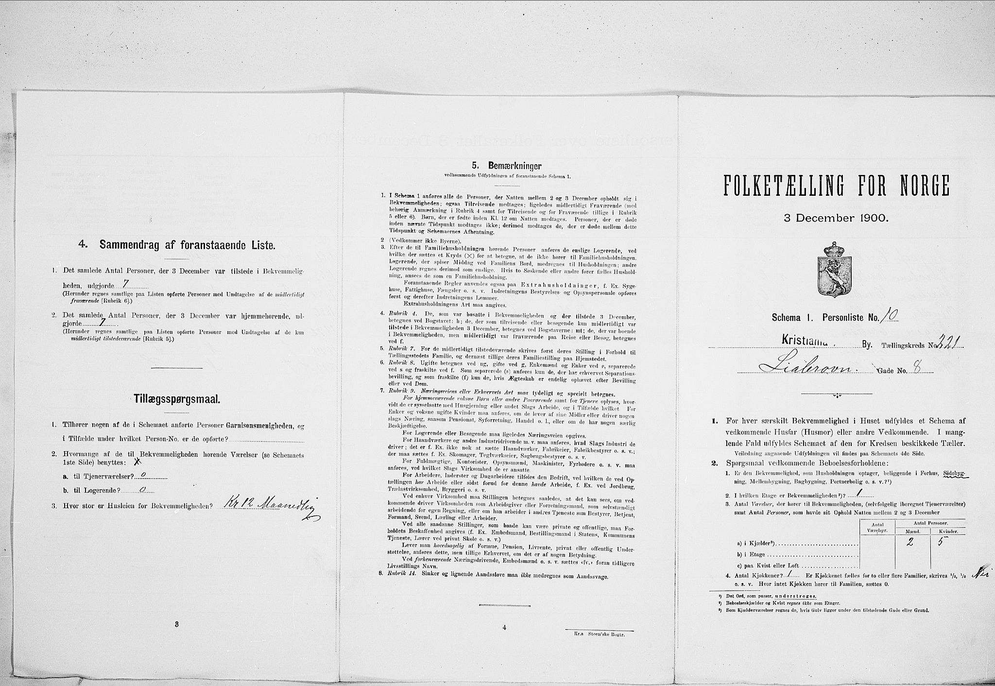 SAO, 1900 census for Kristiania, 1900, p. 52459