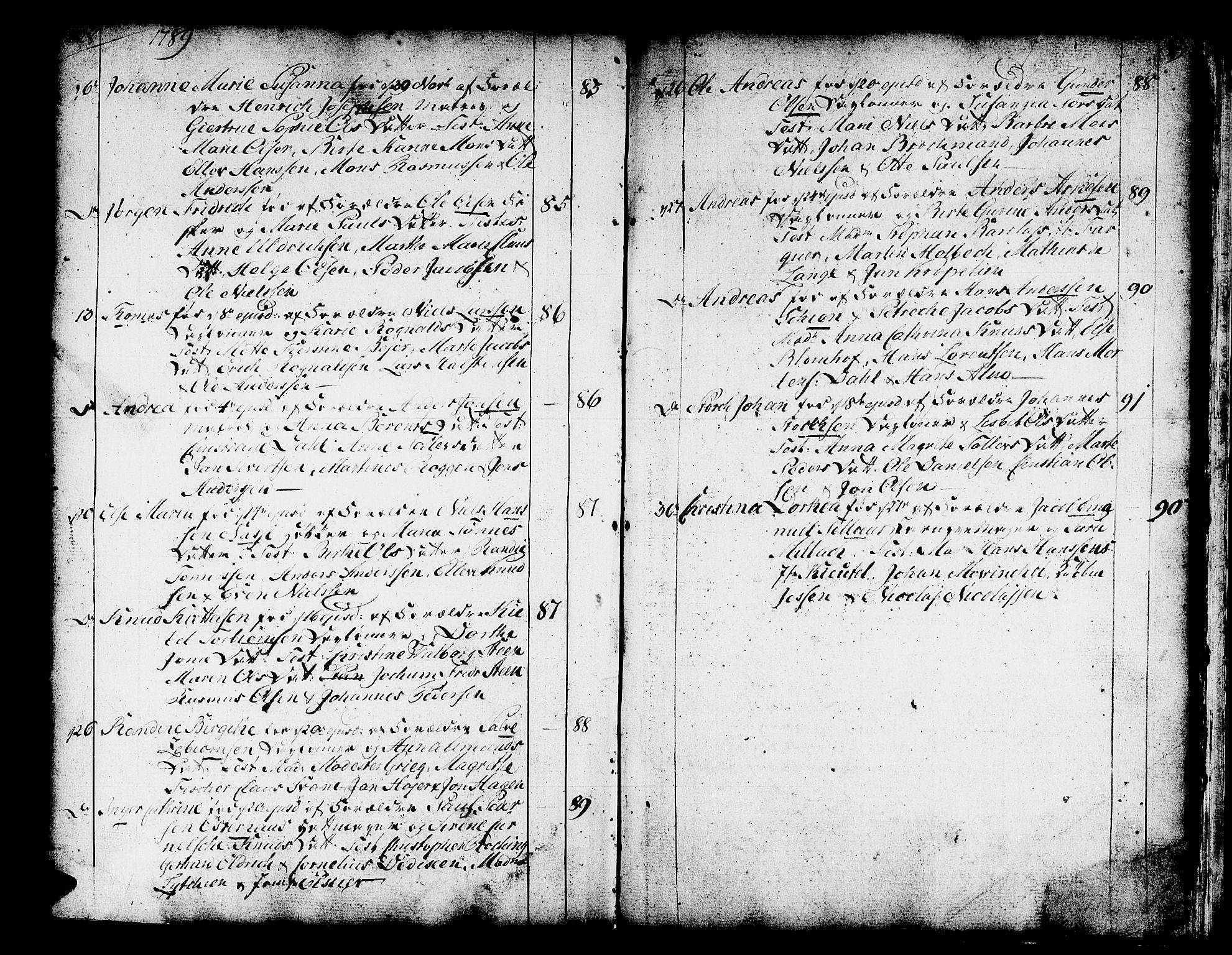 Domkirken sokneprestembete, SAB/A-74801/H/Haa/L0003: Parish register (official) no. A 3, 1758-1789, p. 328-329