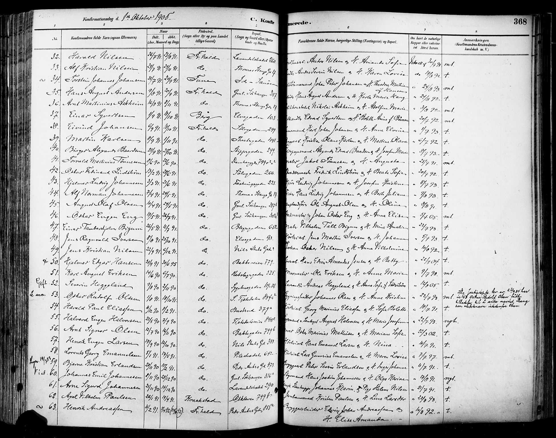 Halden prestekontor Kirkebøker, SAO/A-10909/F/Fa/L0013: Parish register (official) no. I 13, 1890-1906, p. 368