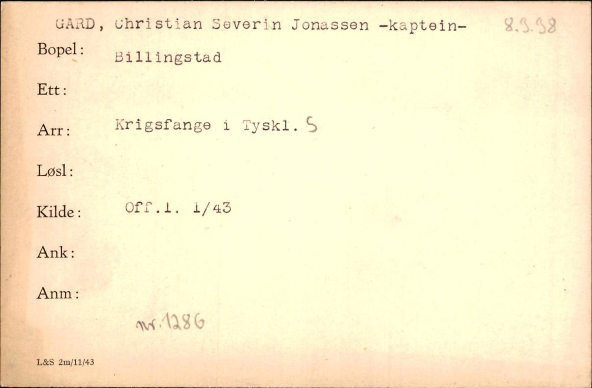 Forsvaret, Forsvarets krigshistoriske avdeling, AV/RA-RAFA-2017/Y/Yf/L0200: II-C-11-2102  -  Norske krigsfanger i Tyskland, 1940-1945, p. 296