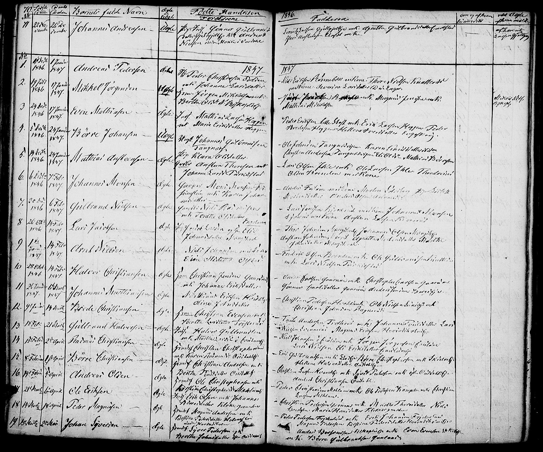 Nes prestekontor, Hedmark, SAH/PREST-020/K/Ka/L0003: Parish register (official) no. 3, 1827-1851, p. 70