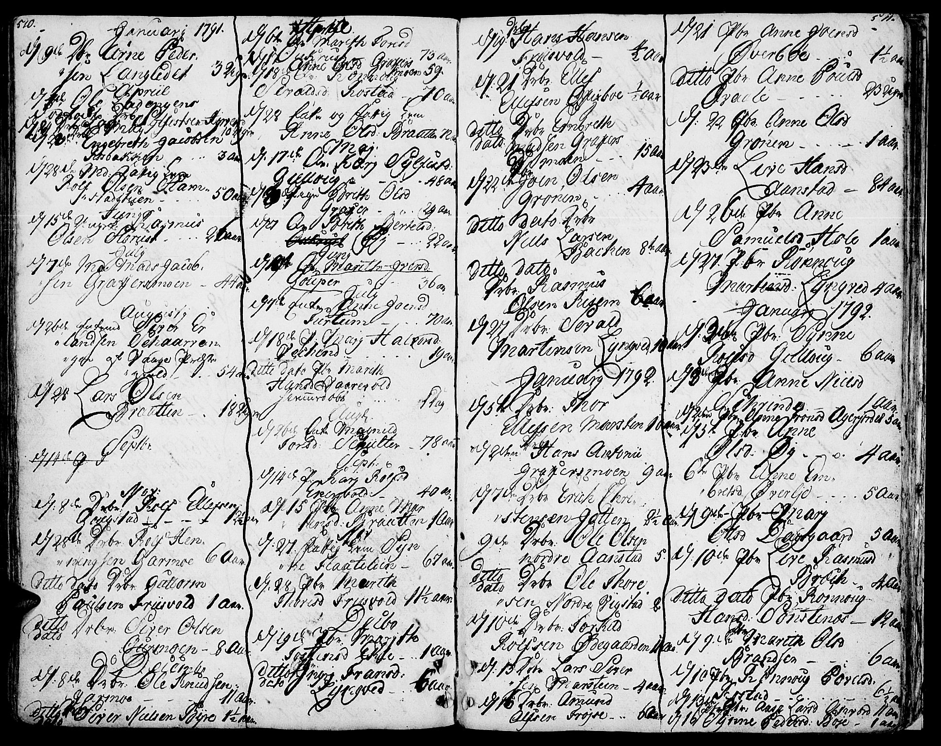 Lom prestekontor, AV/SAH-PREST-070/K/L0002: Parish register (official) no. 2, 1749-1801, p. 510-511