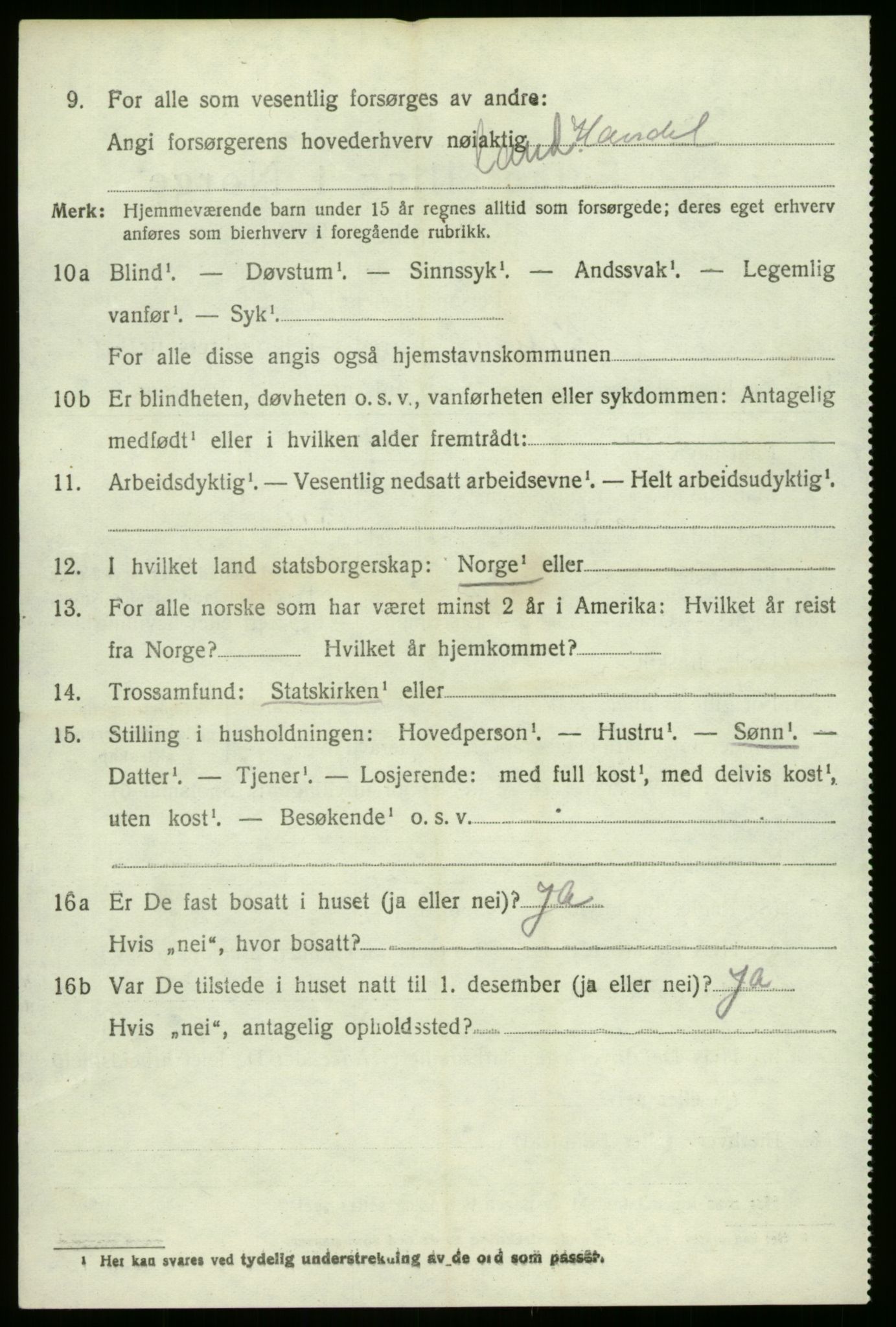 SAB, 1920 census for Gaular, 1920, p. 2517