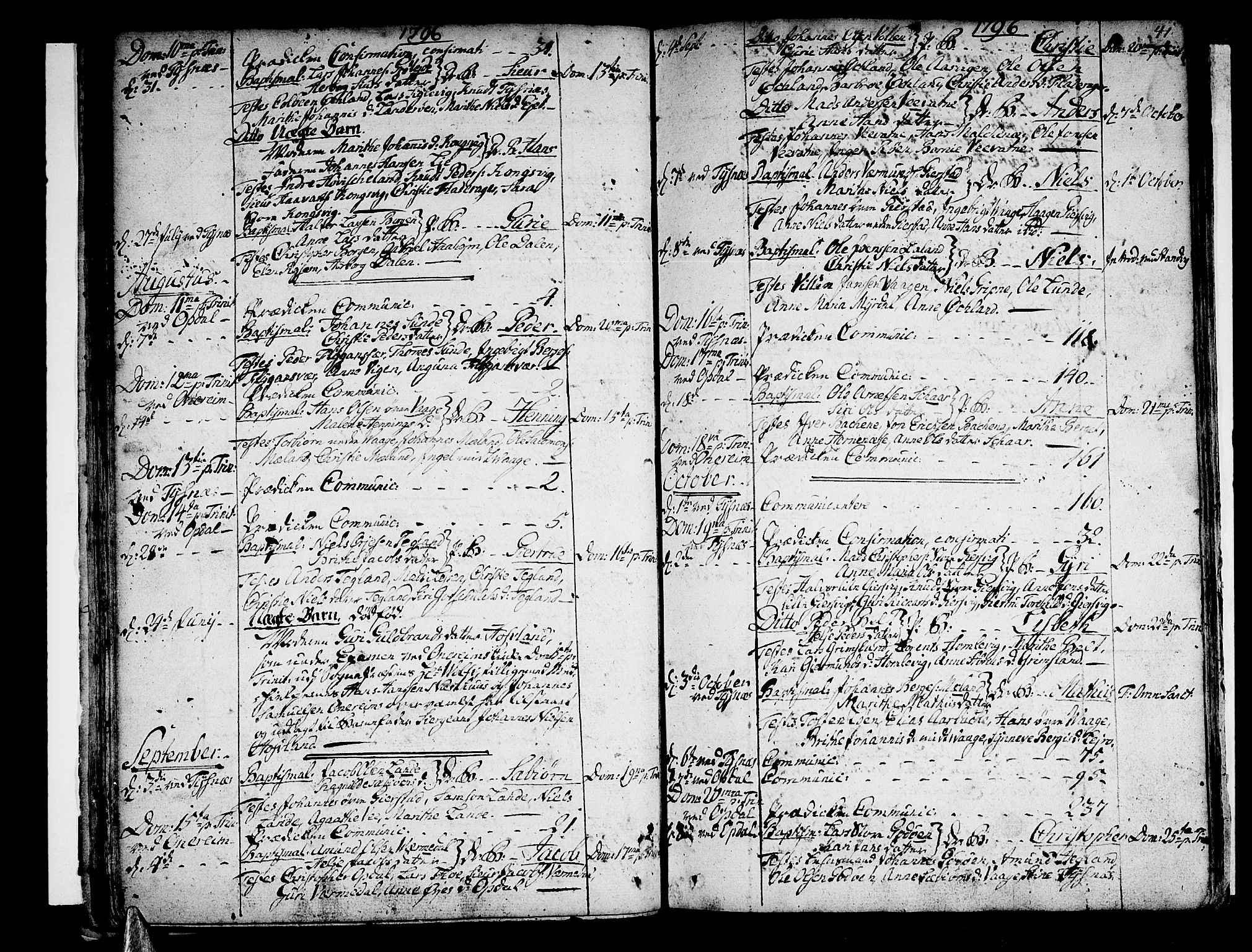 Tysnes sokneprestembete, AV/SAB-A-78601/H/Haa: Parish register (official) no. A 2 /1, 1732-1804, p. 41