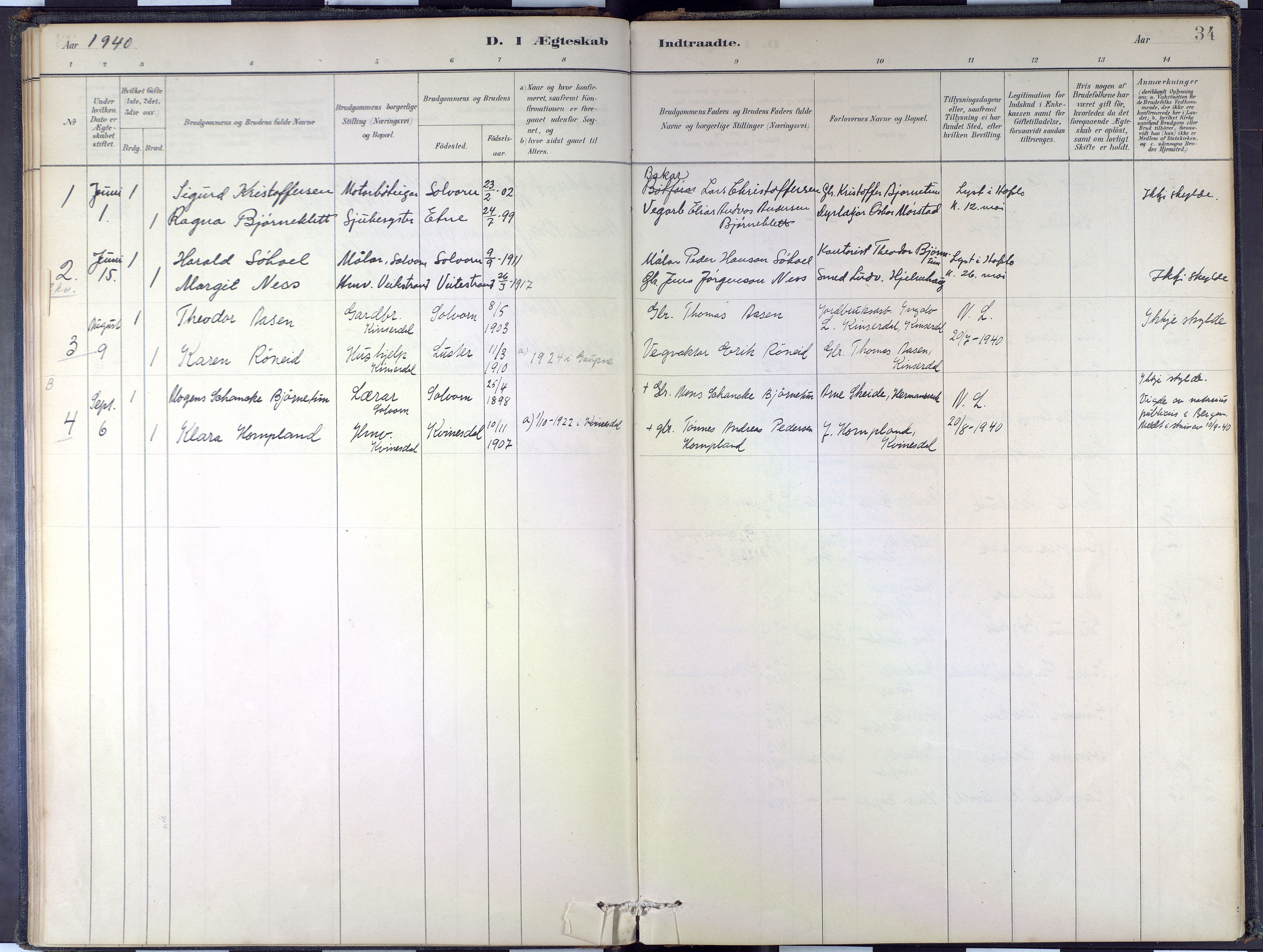 Hafslo sokneprestembete, SAB/A-80301/H/Haa/Haac/L0003: Parish register (official) no. C 3, 1881-2004, p. 34