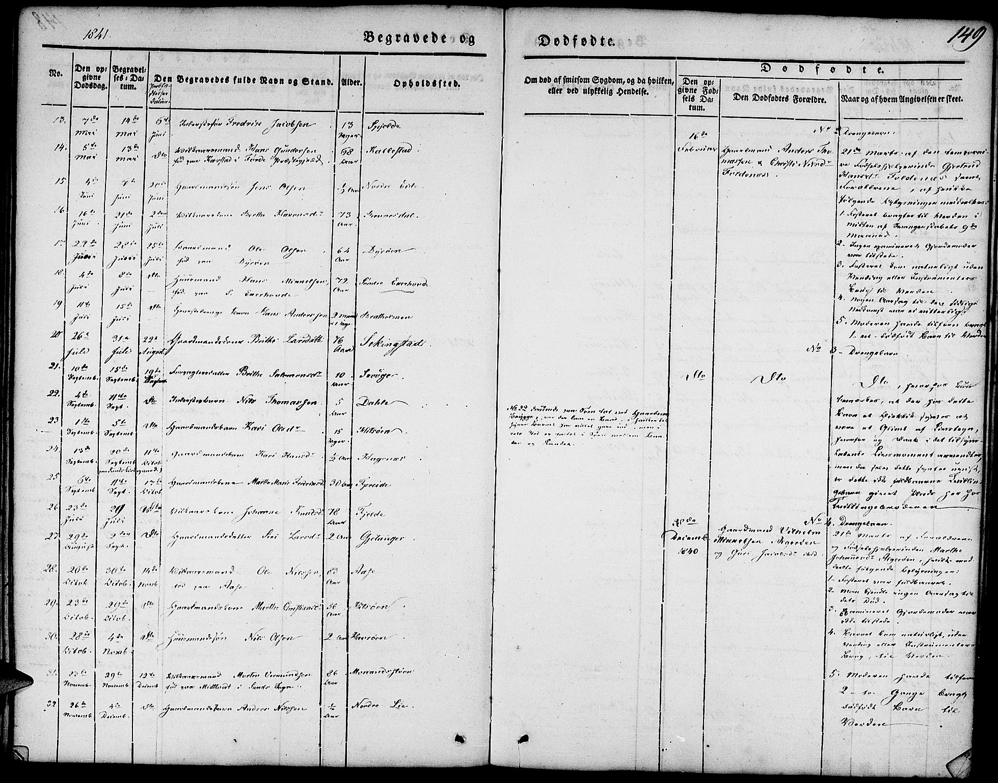 Fjell sokneprestembete, AV/SAB-A-75301/H/Haa: Parish register (official) no. A 1, 1835-1850, p. 149