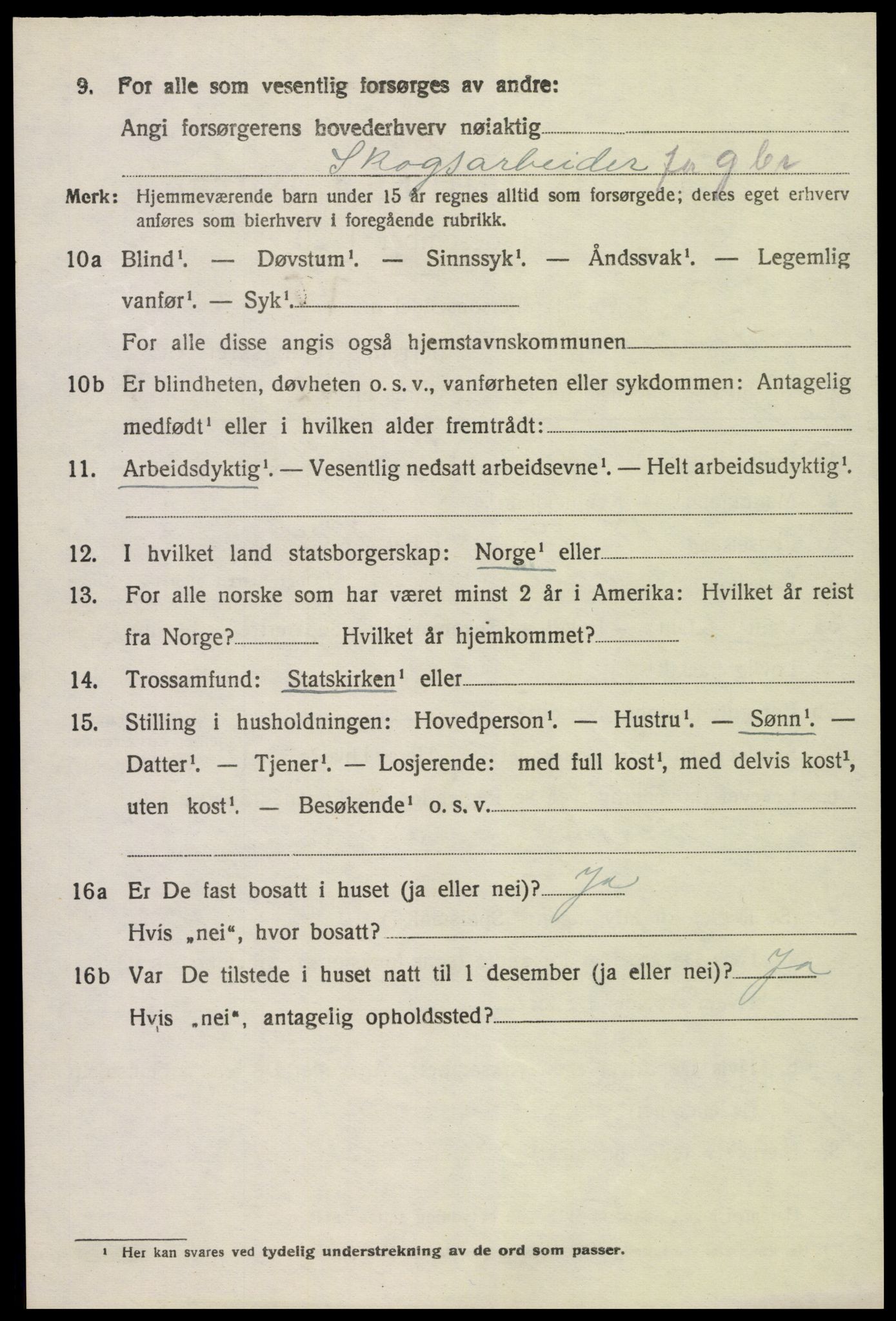 SAK, 1920 census for Froland, 1920, p. 4898