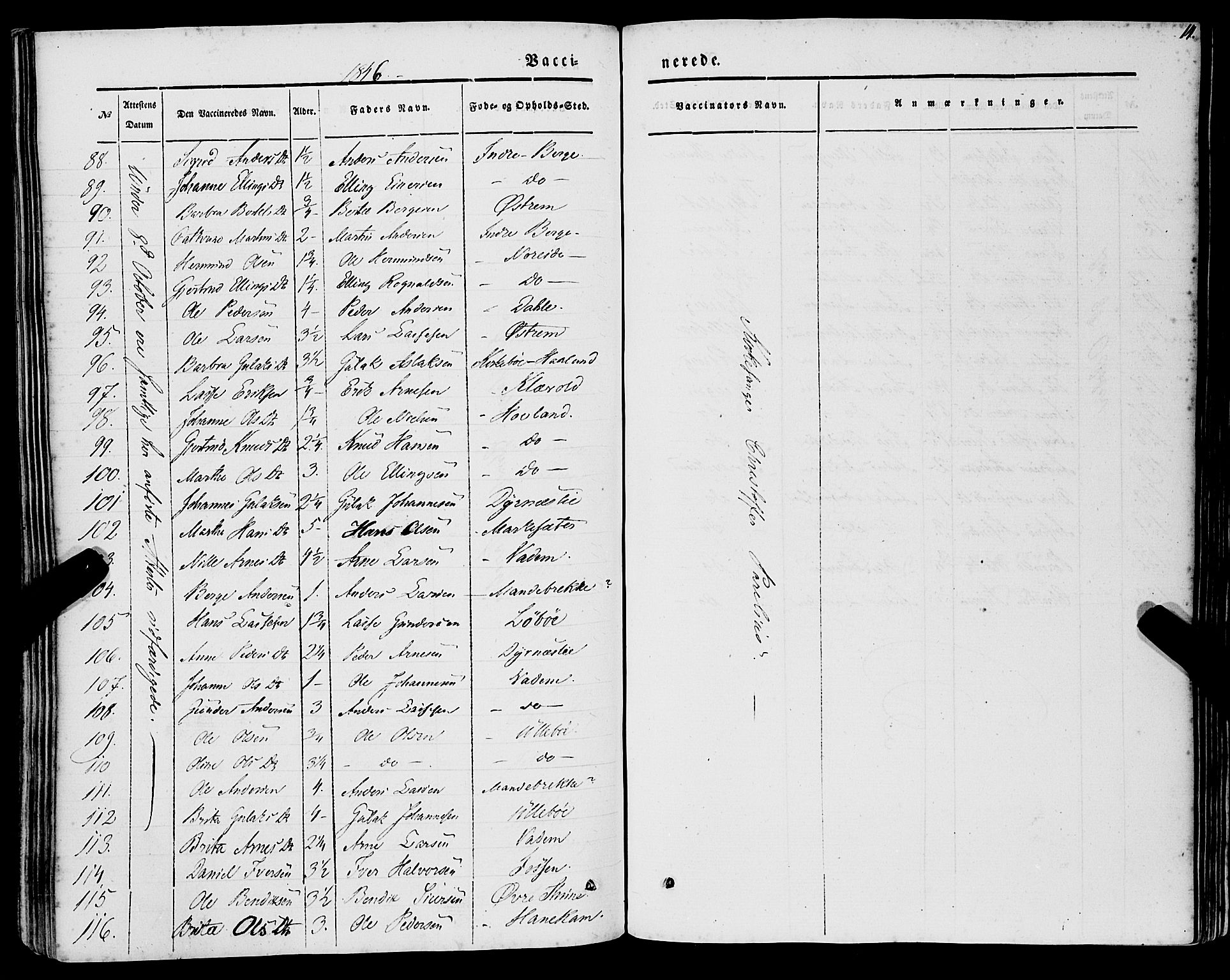 Lavik sokneprestembete, AV/SAB-A-80901: Parish register (official) no. A 3, 1843-1863, p. 14