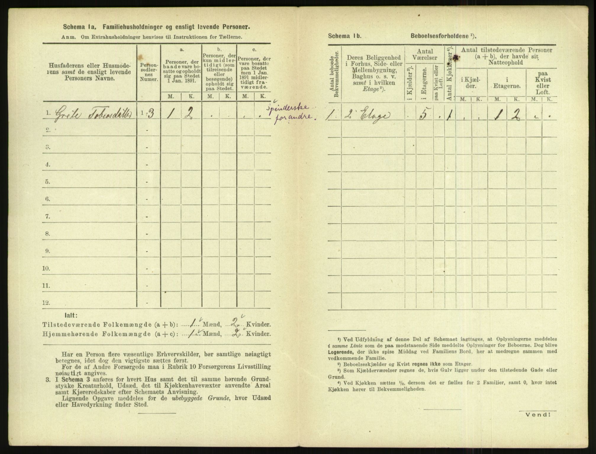 RA, 1891 census for 1004 Flekkefjord, 1891, p. 305