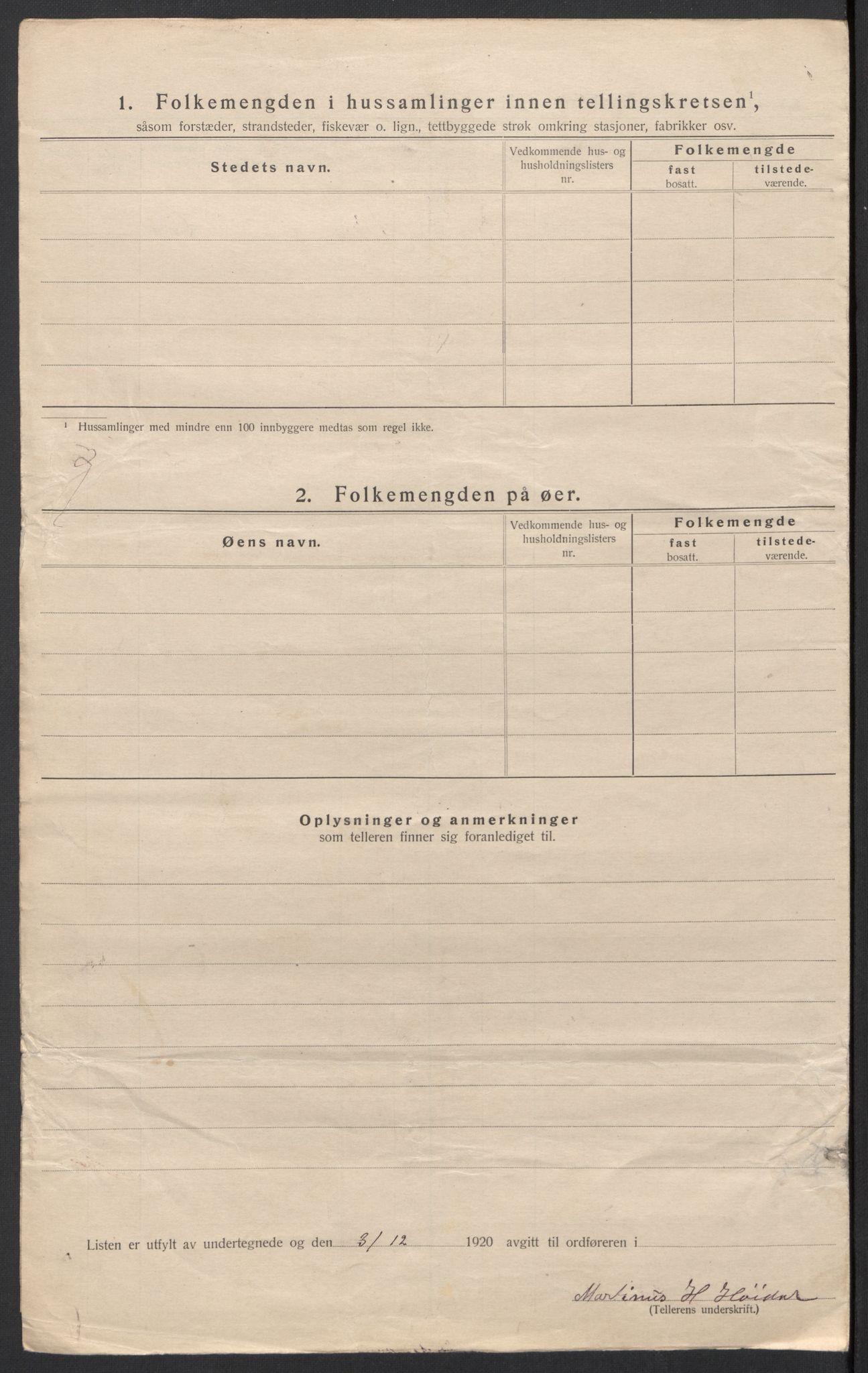 SAT, 1920 census for Volda, 1920, p. 56