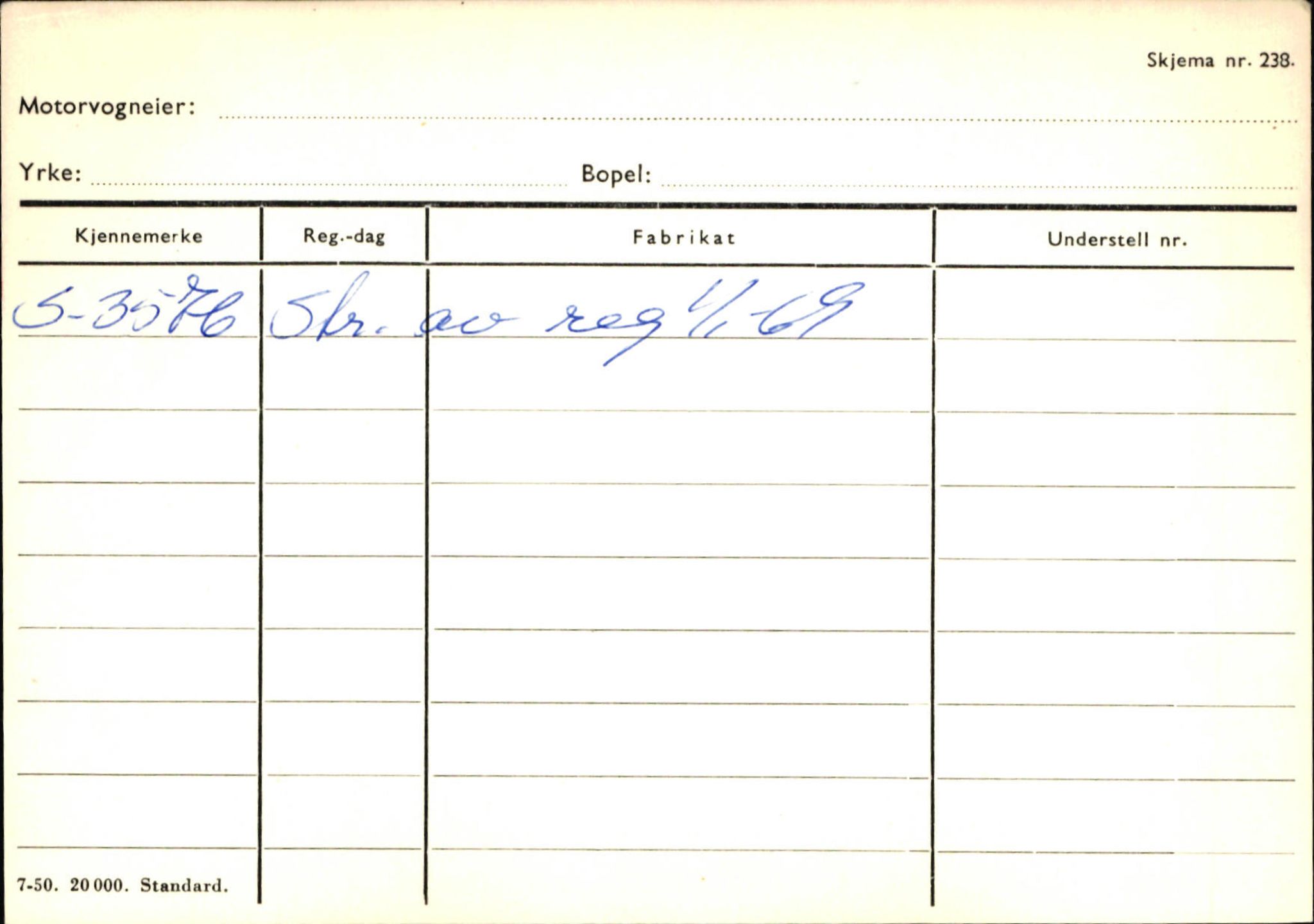 Statens vegvesen, Sogn og Fjordane vegkontor, SAB/A-5301/4/F/L0130: Eigarregister Eid T-Å. Høyanger A-O, 1945-1975, p. 2294