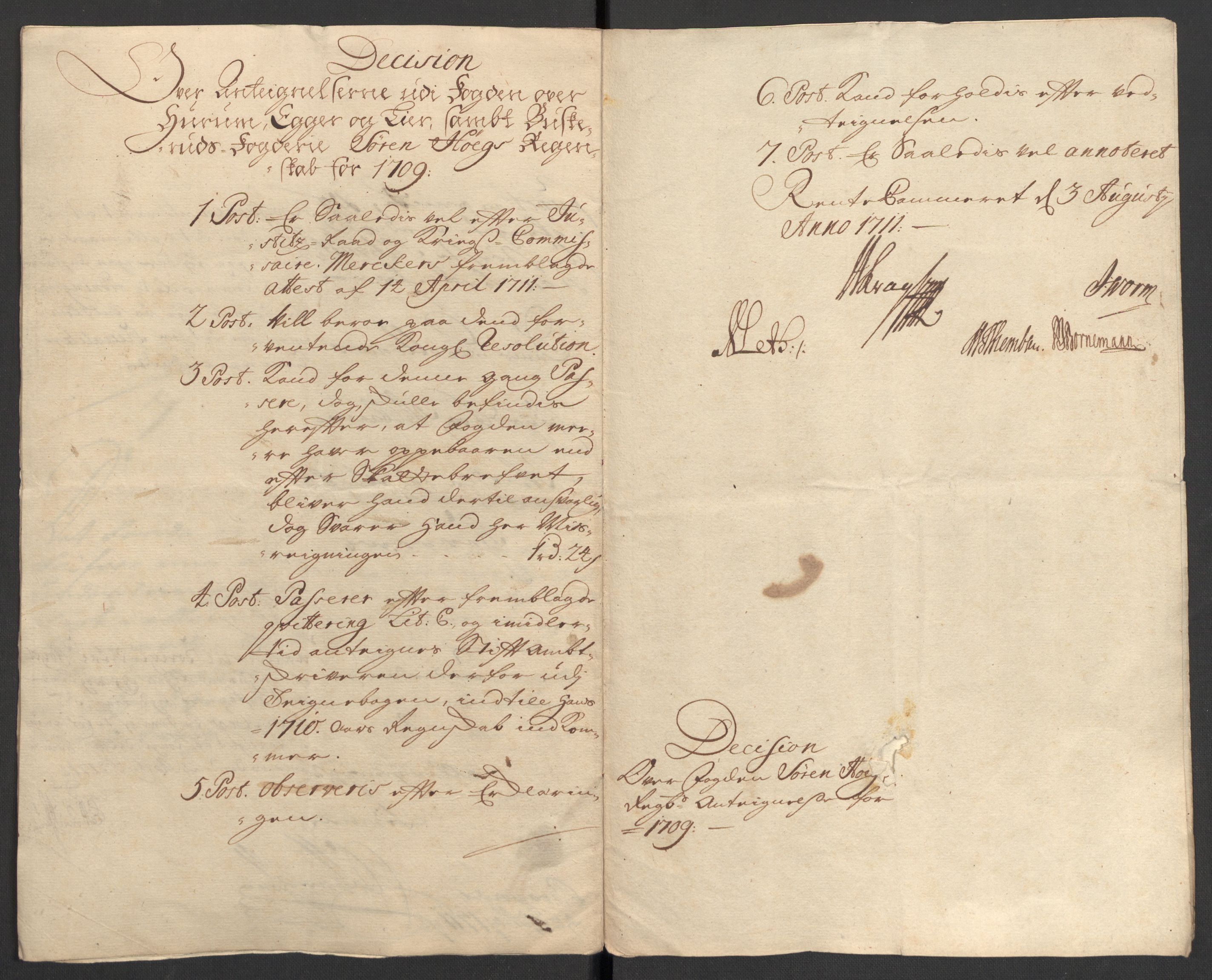 Rentekammeret inntil 1814, Reviderte regnskaper, Fogderegnskap, AV/RA-EA-4092/R31/L1703: Fogderegnskap Hurum, Røyken, Eiker, Lier og Buskerud, 1709, p. 358