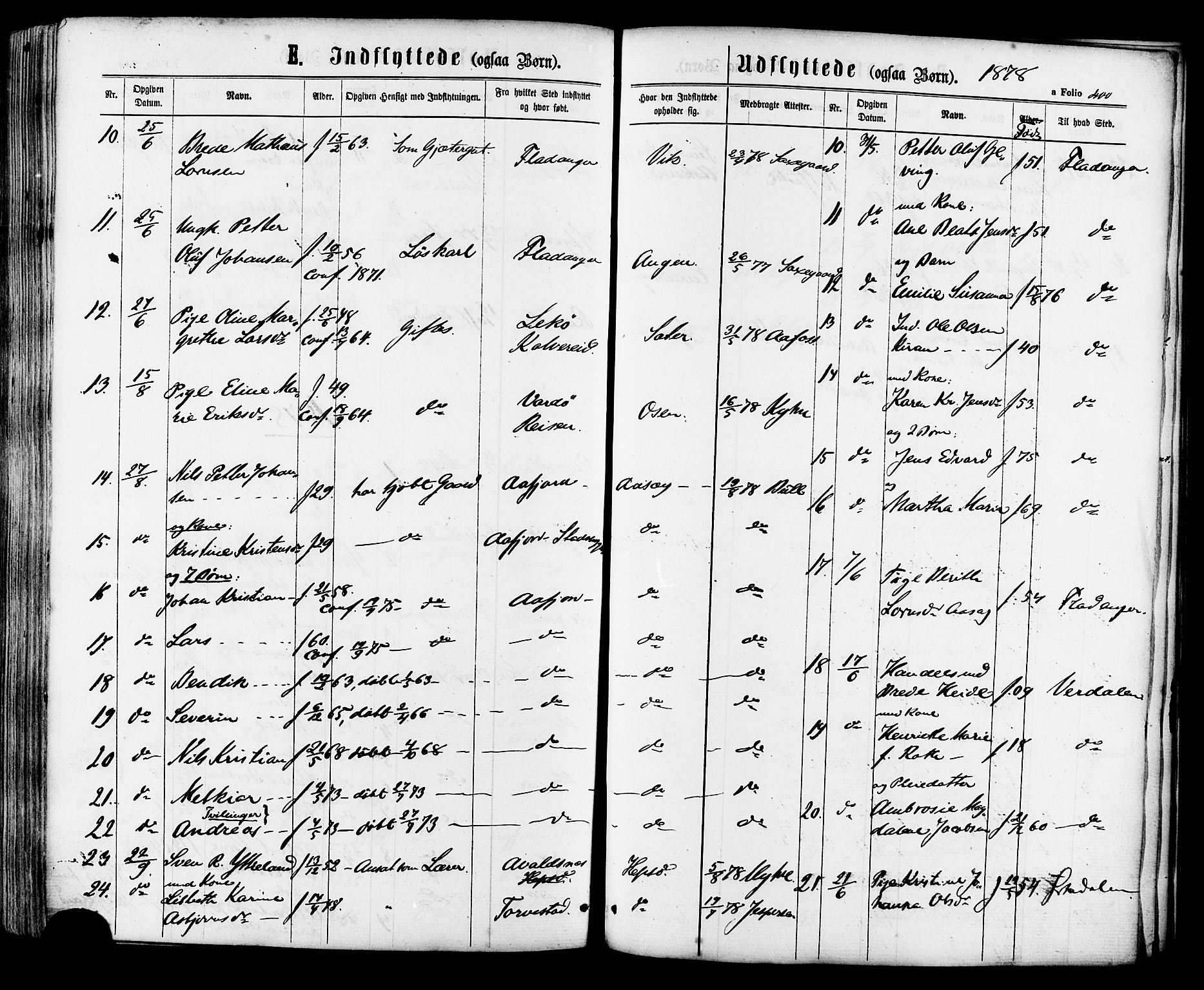 Ministerialprotokoller, klokkerbøker og fødselsregistre - Sør-Trøndelag, AV/SAT-A-1456/657/L0706: Parish register (official) no. 657A07, 1867-1878, p. 400