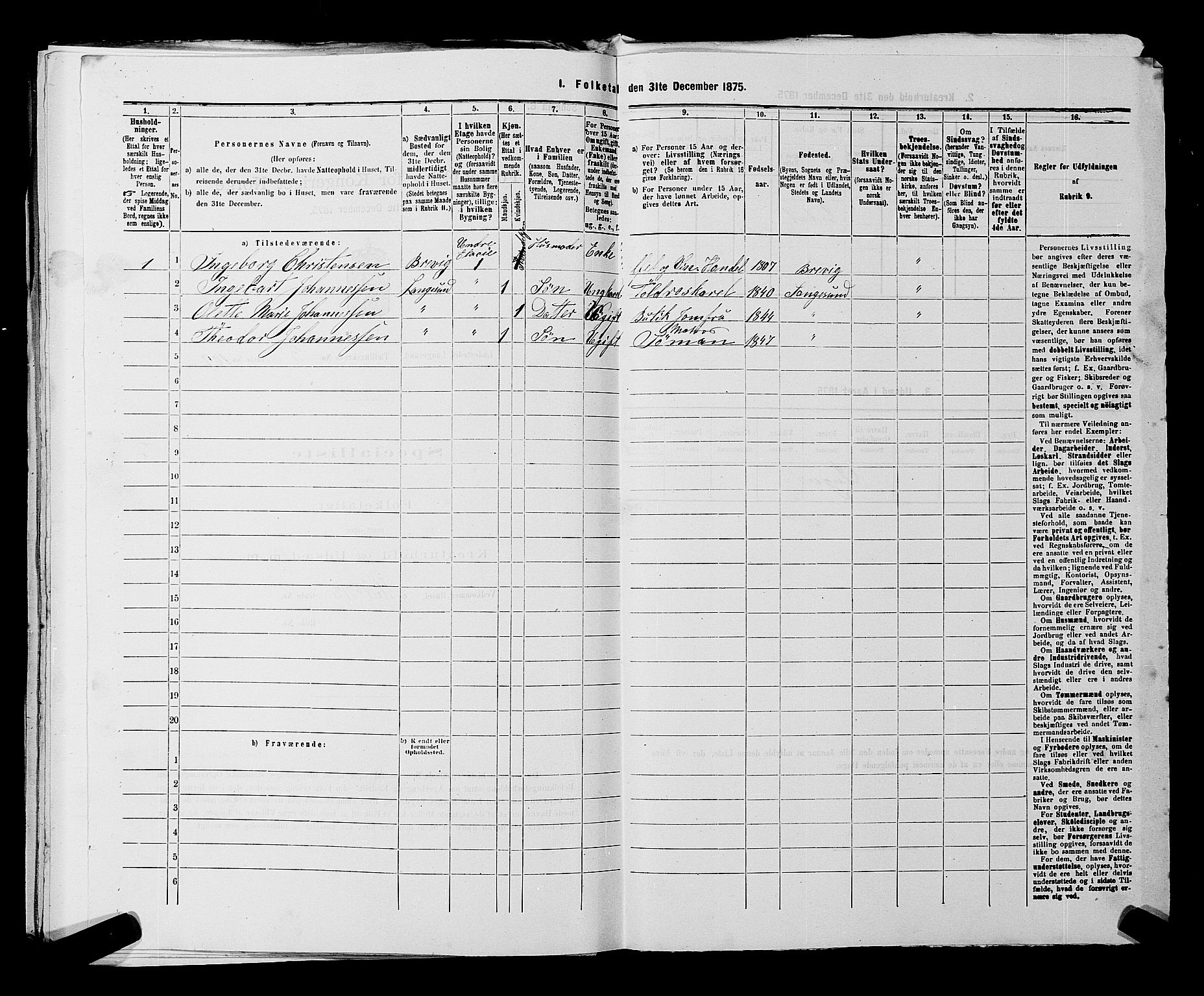 SAKO, 1875 census for 0802B Bamble/Langesund, 1875, p. 241