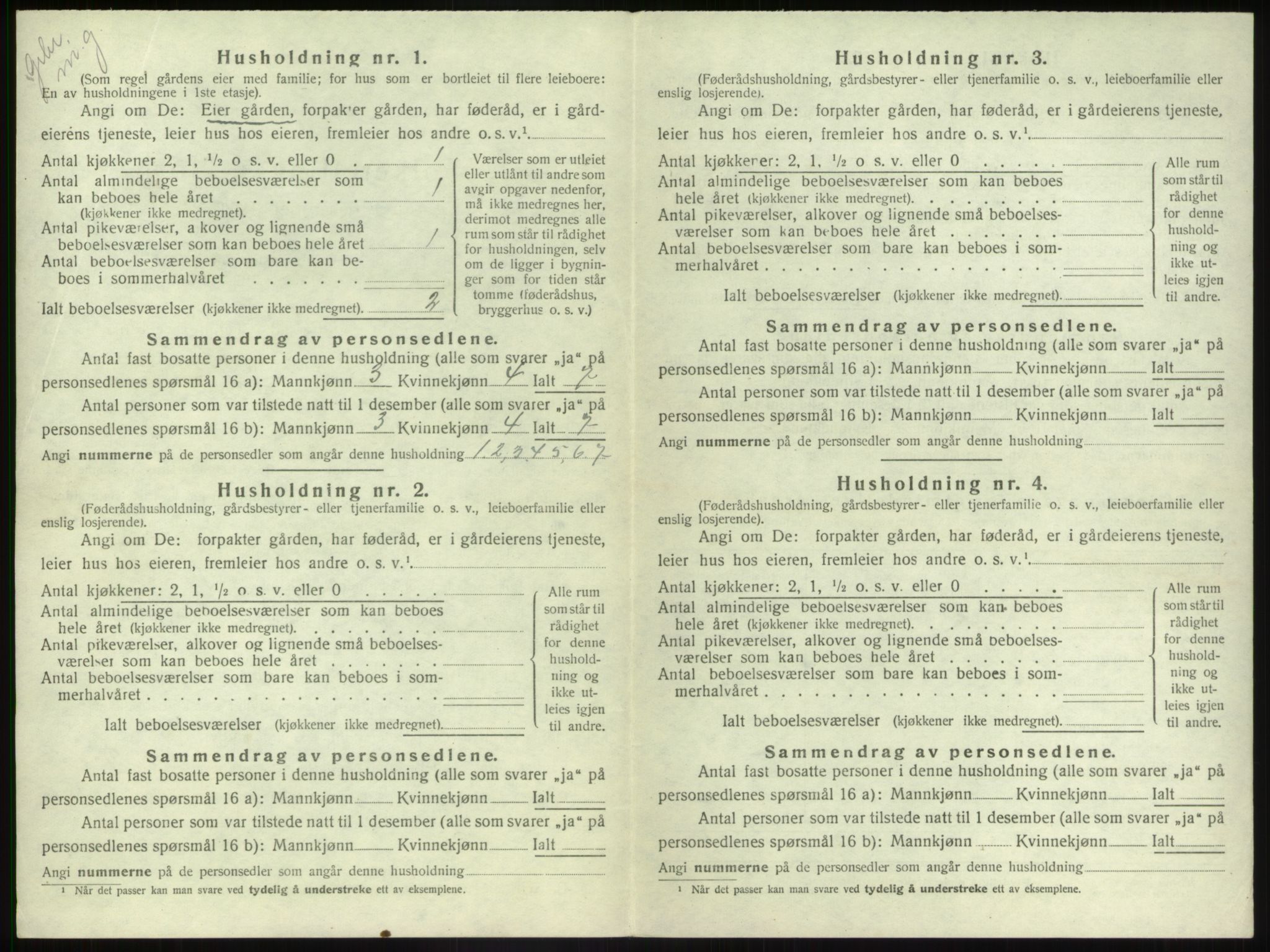 SAB, 1920 census for Naustdal, 1920, p. 515