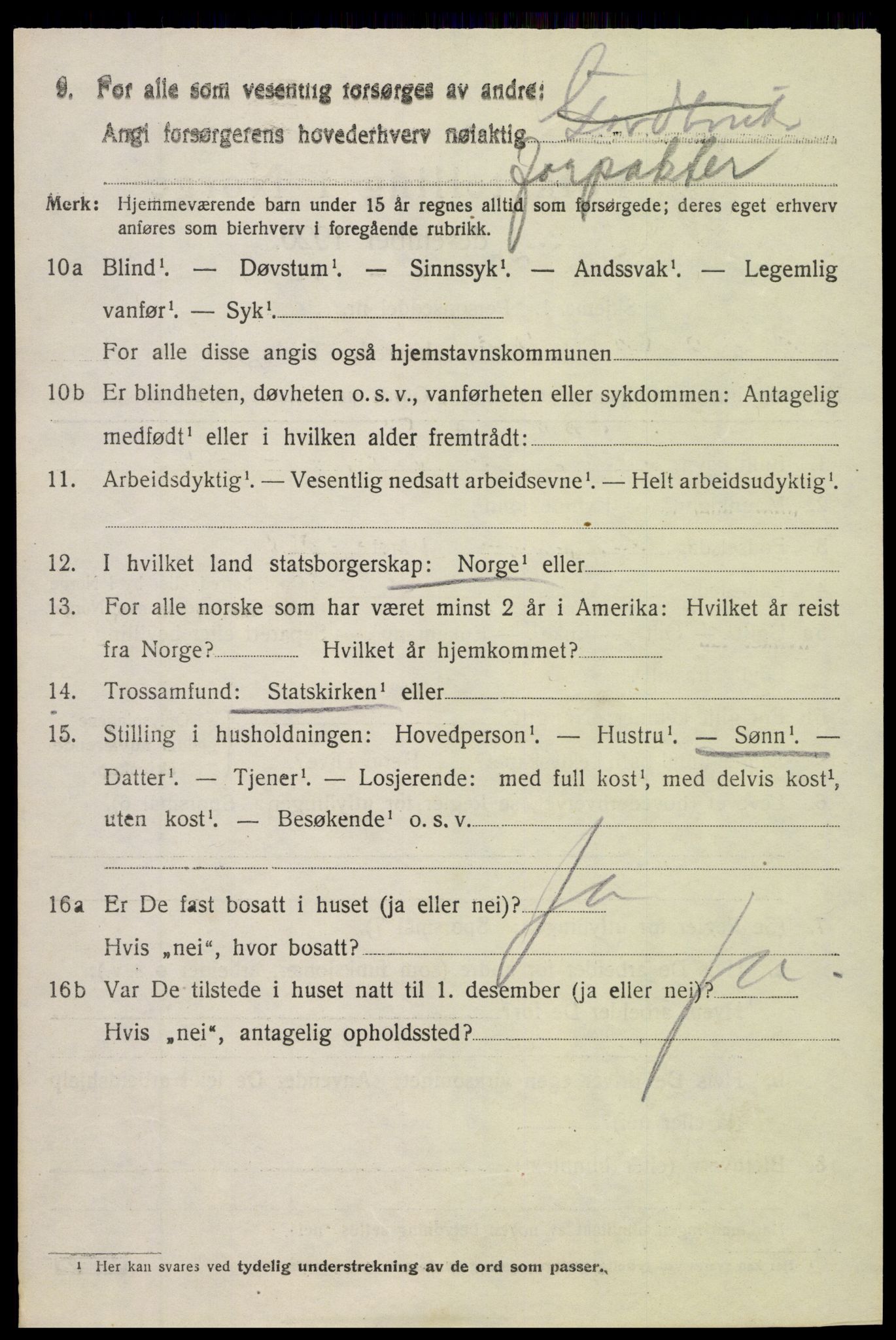SAH, 1920 census for Nord-Aurdal, 1920, p. 2011