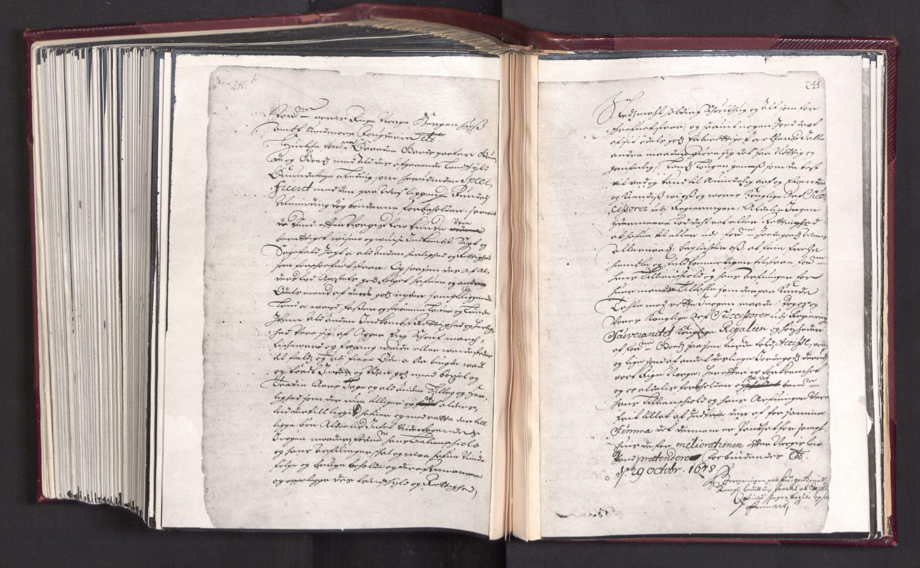 Rentekammeret, Kammerkanselliet, RA/EA-3111/G/Gg/Ggj/Ggjf/L0001: Skjøtebok over kongelig avhendet jordegods i Norge Q, 1670-1680, p. 253