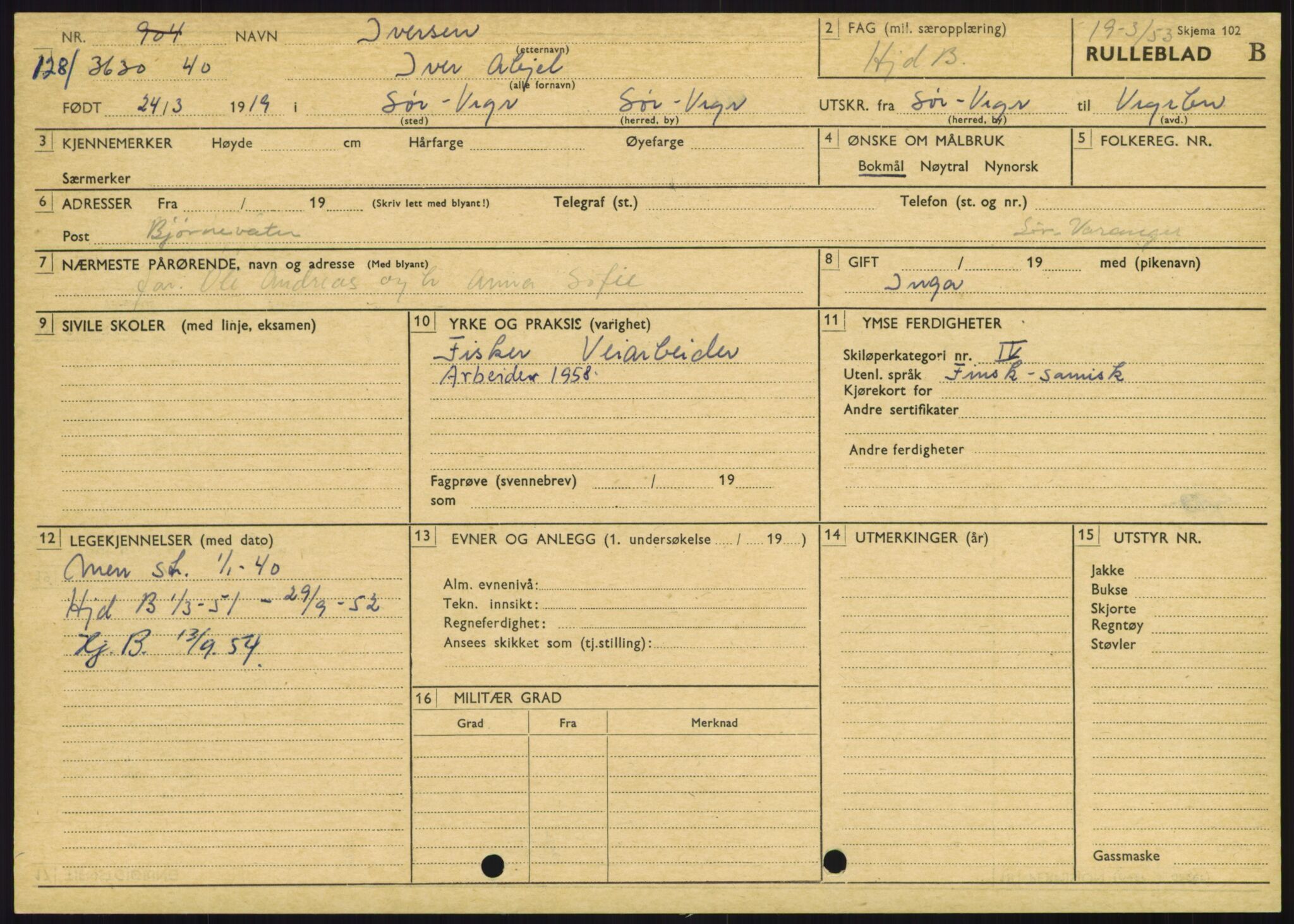 Forsvaret, Varanger bataljon, AV/RA-RAFA-2258/1/D/L0446: Rulleblad for menige født 1917-1919, 1917-1919, p. 520