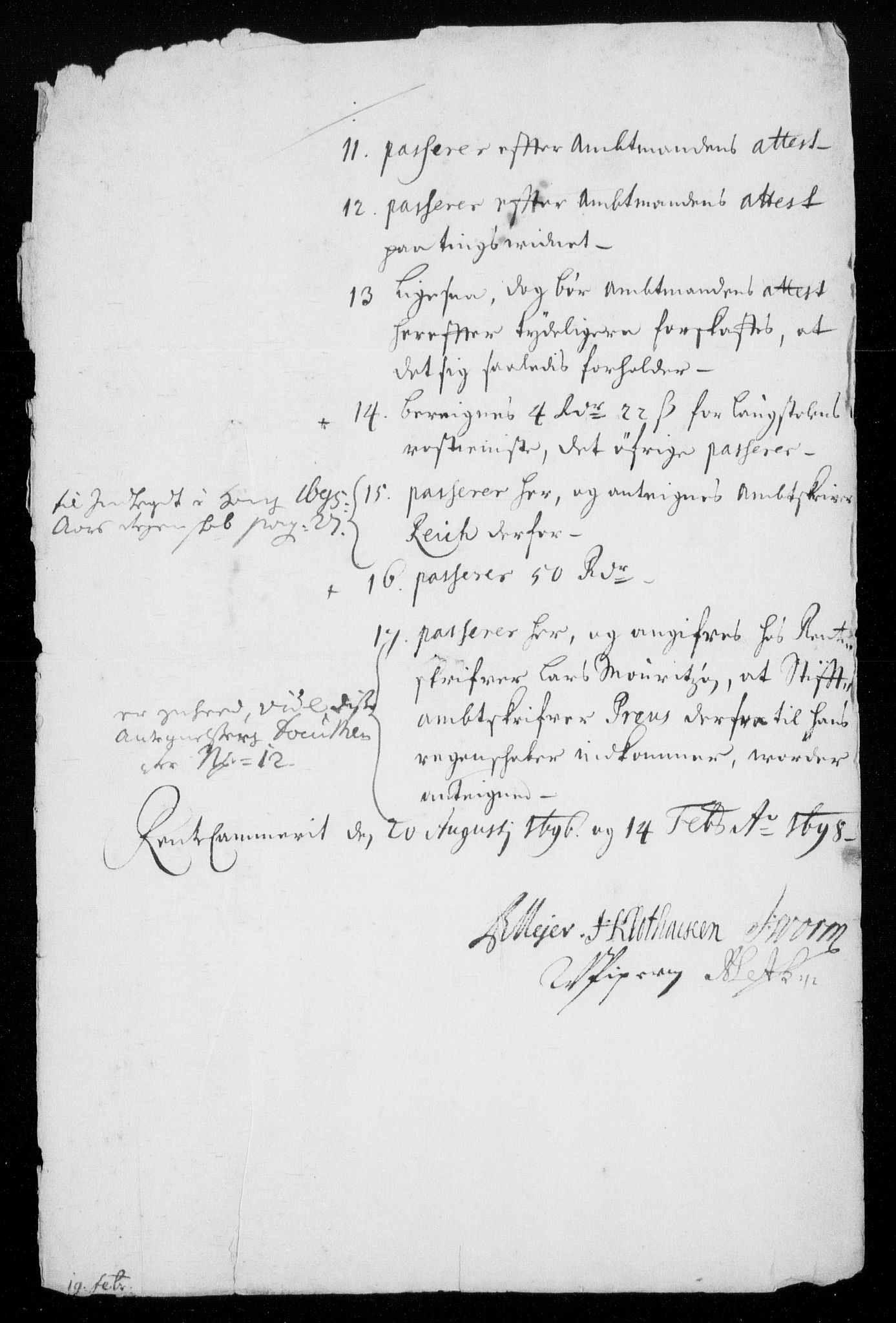Rentekammeret inntil 1814, Reviderte regnskaper, Fogderegnskap, RA/EA-4092/R46/L2728: Fogderegnskap Jæren og Dalane, 1694-1696, p. 175