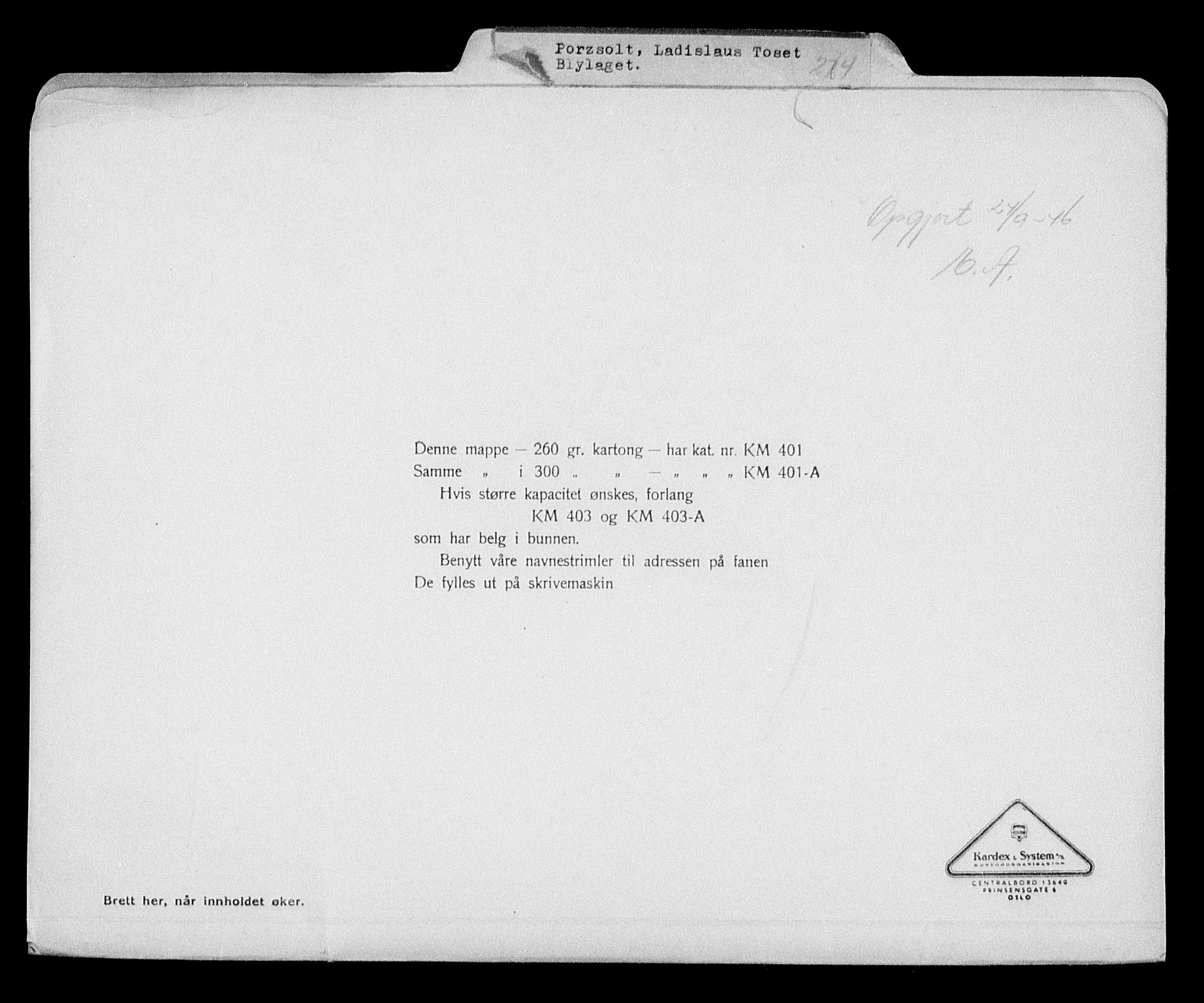 Justisdepartementet, Tilbakeføringskontoret for inndratte formuer, RA/S-1564/H/Hc/Hcc/L0970: --, 1945-1947, p. 508