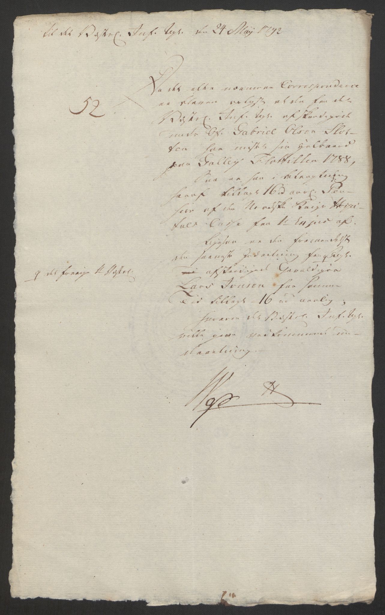 Forsvaret, Den norske kvesthuskasse/krigshospitalkasse, AV/RA-RAFA-1887/F/Fa/L0008: Konsepter, 1790-1793, p. 822