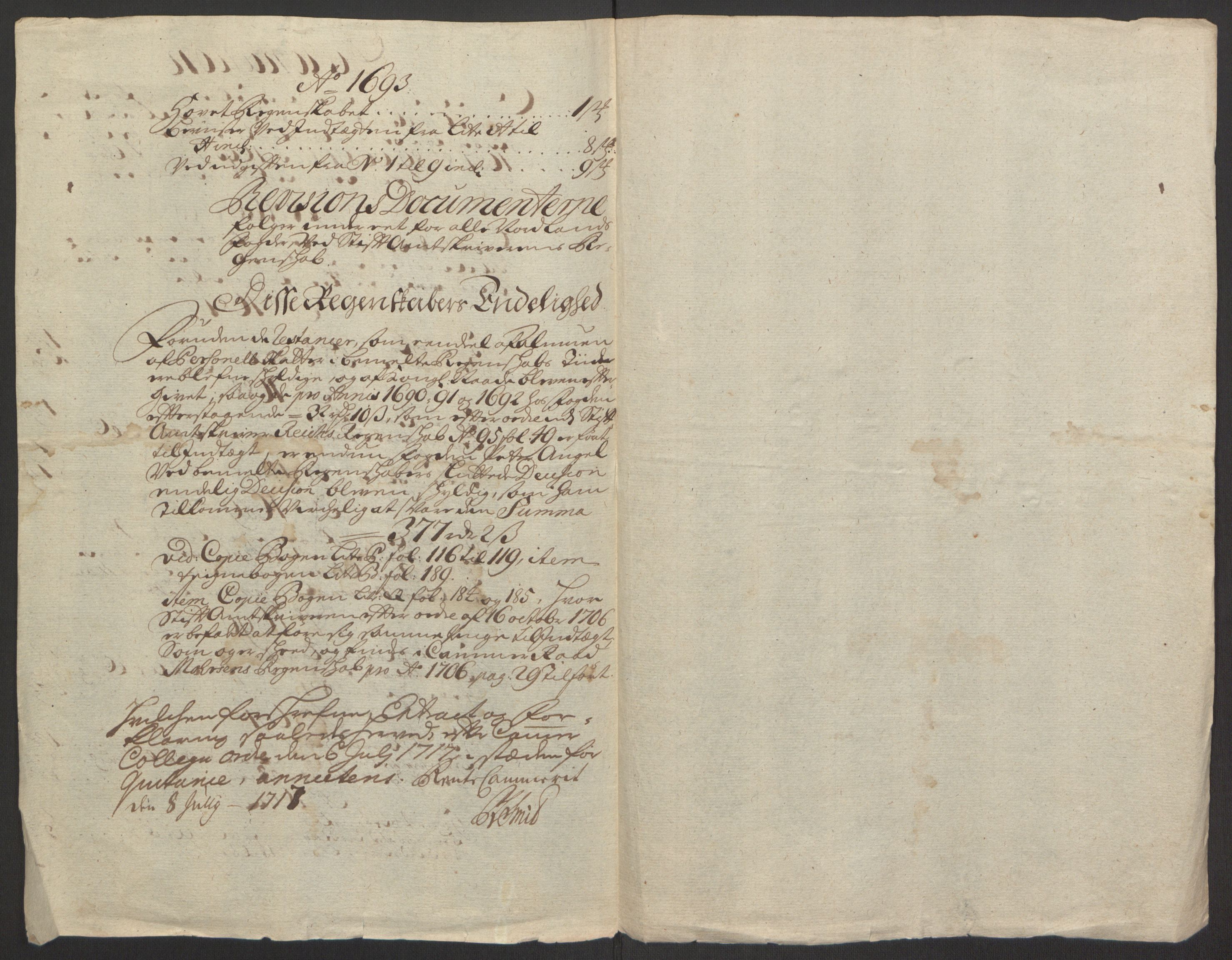 Rentekammeret inntil 1814, Reviderte regnskaper, Fogderegnskap, AV/RA-EA-4092/R65/L4505: Fogderegnskap Helgeland, 1693-1696, p. 10