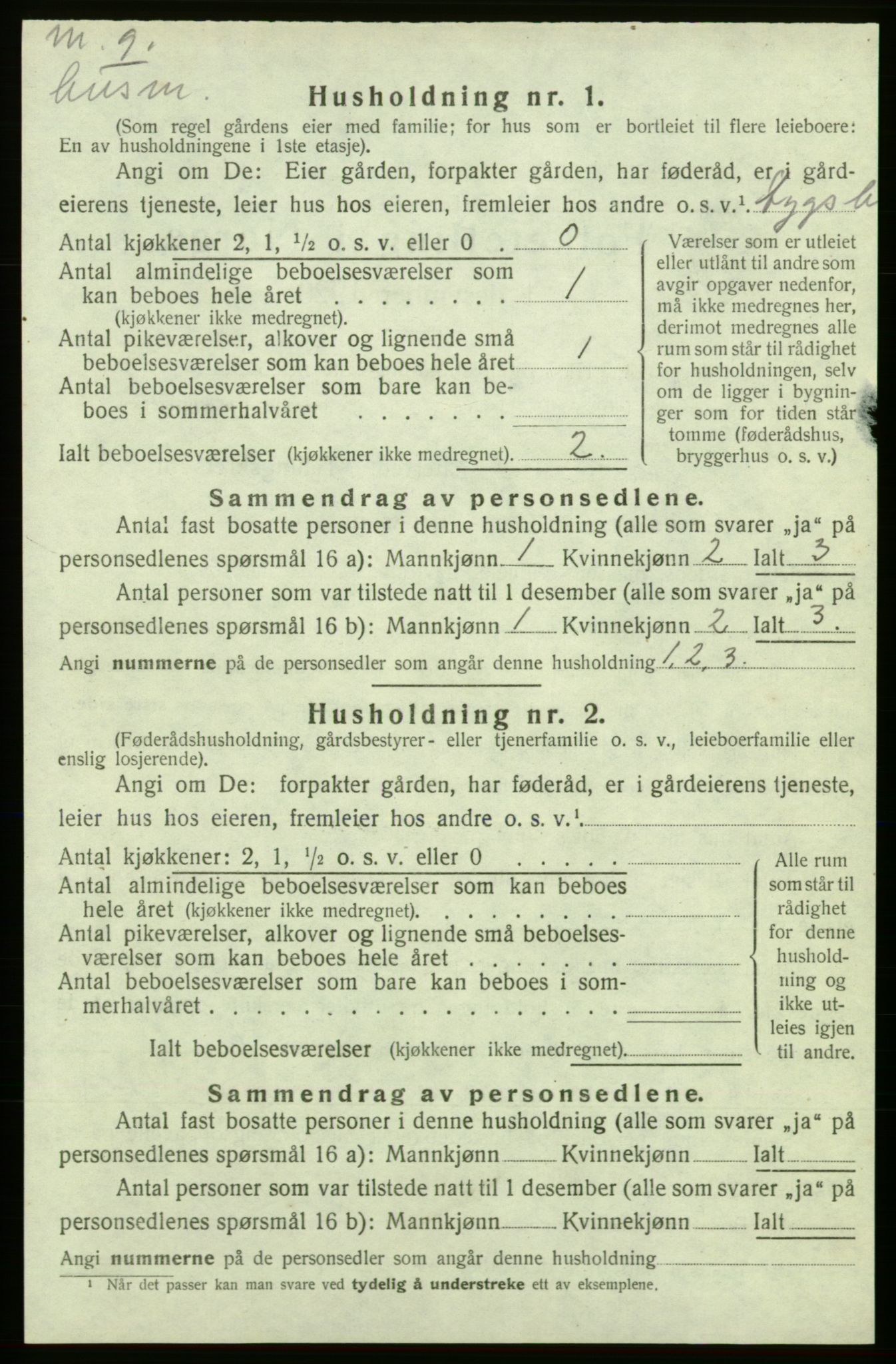 SAB, 1920 census for Kvinnherad, 1920, p. 1120