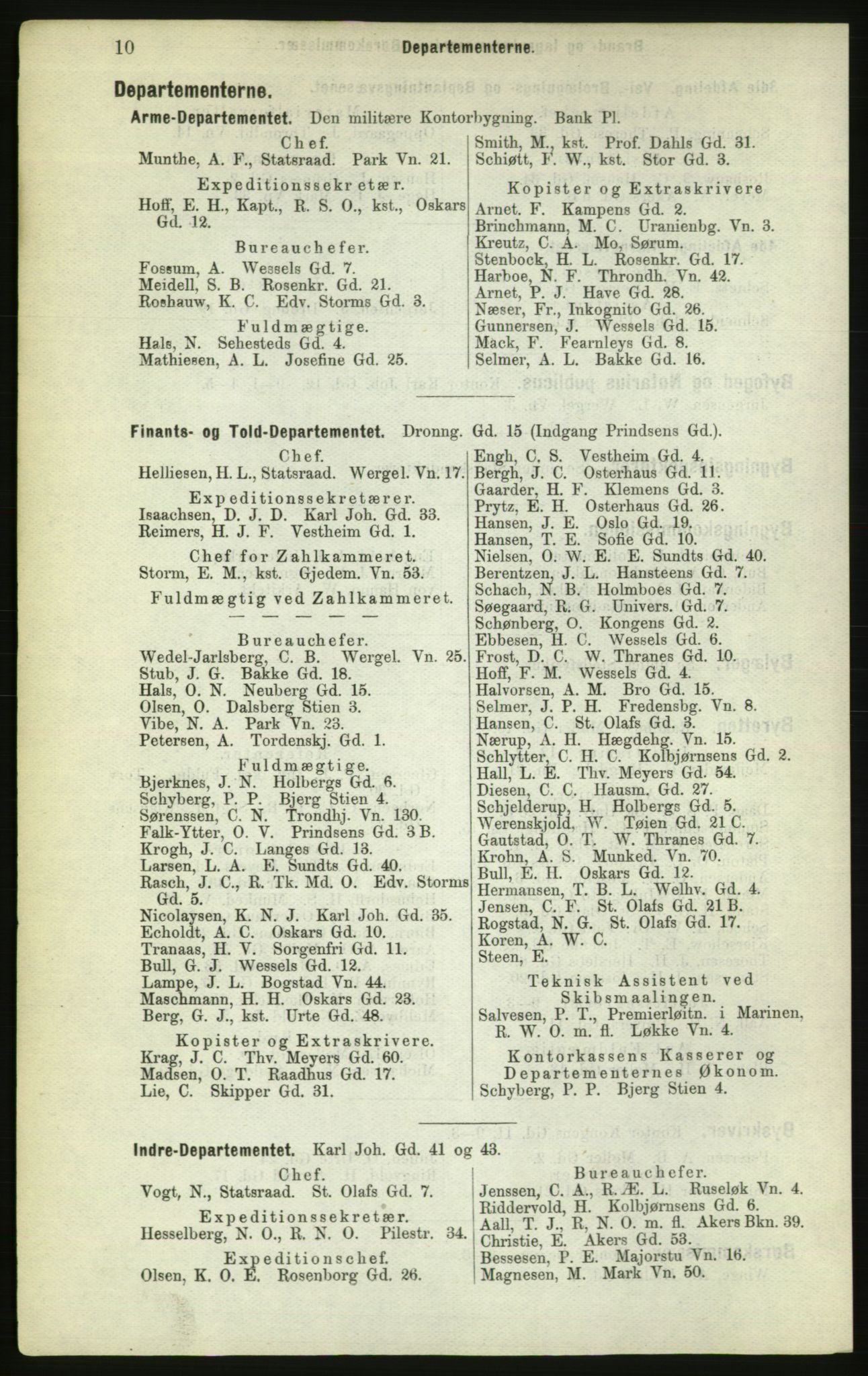 Kristiania/Oslo adressebok, PUBL/-, 1882, p. 10