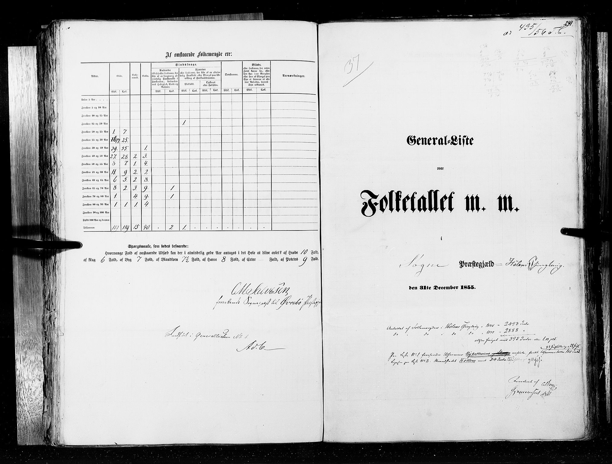 RA, Census 1855, vol. 3: Bratsberg amt, Nedenes amt og Lister og Mandal amt, 1855, p. 241