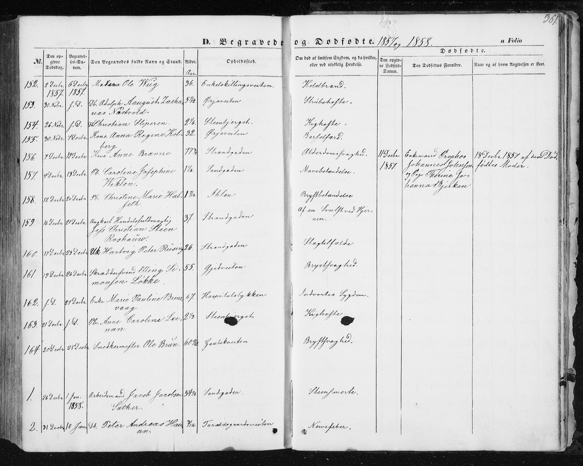 Ministerialprotokoller, klokkerbøker og fødselsregistre - Sør-Trøndelag, AV/SAT-A-1456/602/L0112: Parish register (official) no. 602A10, 1848-1859, p. 361