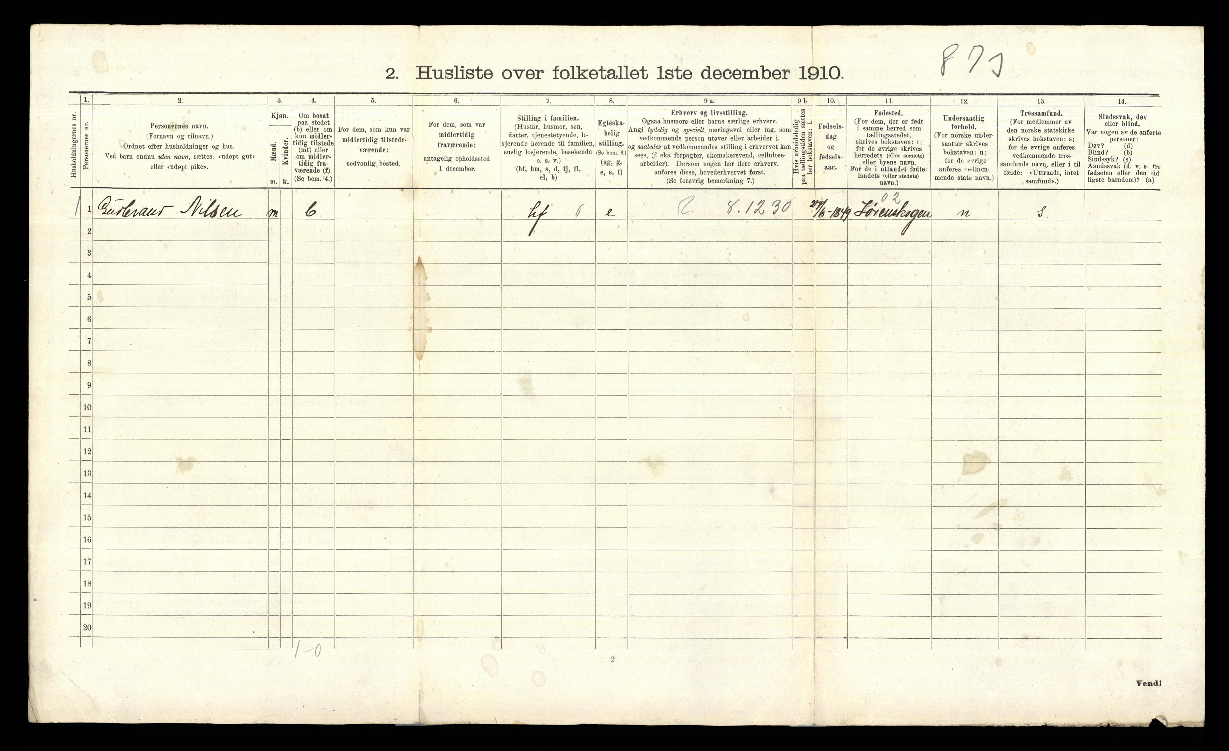 RA, 1910 census for Aker, 1910, p. 3632