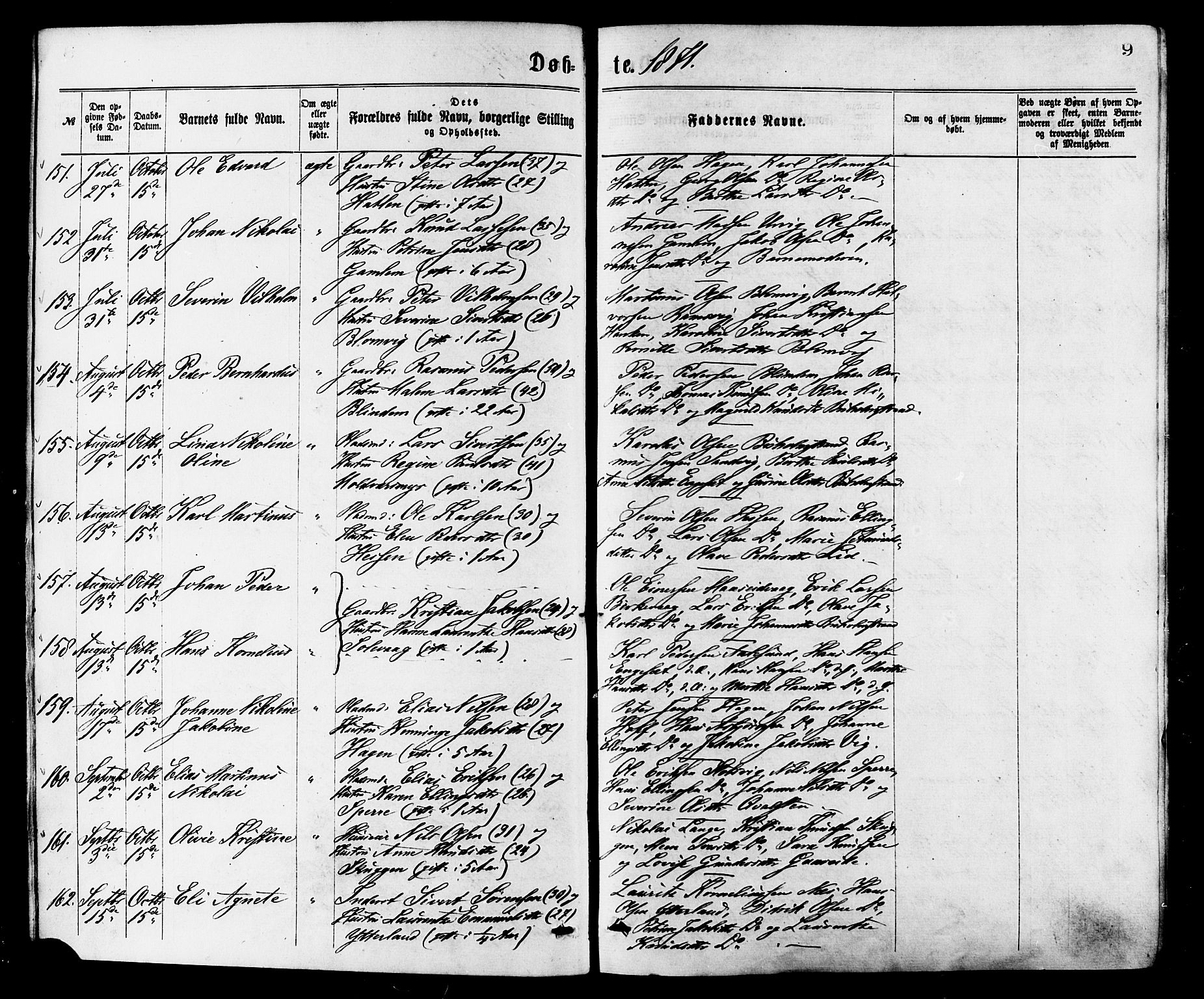 Ministerialprotokoller, klokkerbøker og fødselsregistre - Møre og Romsdal, SAT/A-1454/528/L0400: Parish register (official) no. 528A11, 1871-1879, p. 9