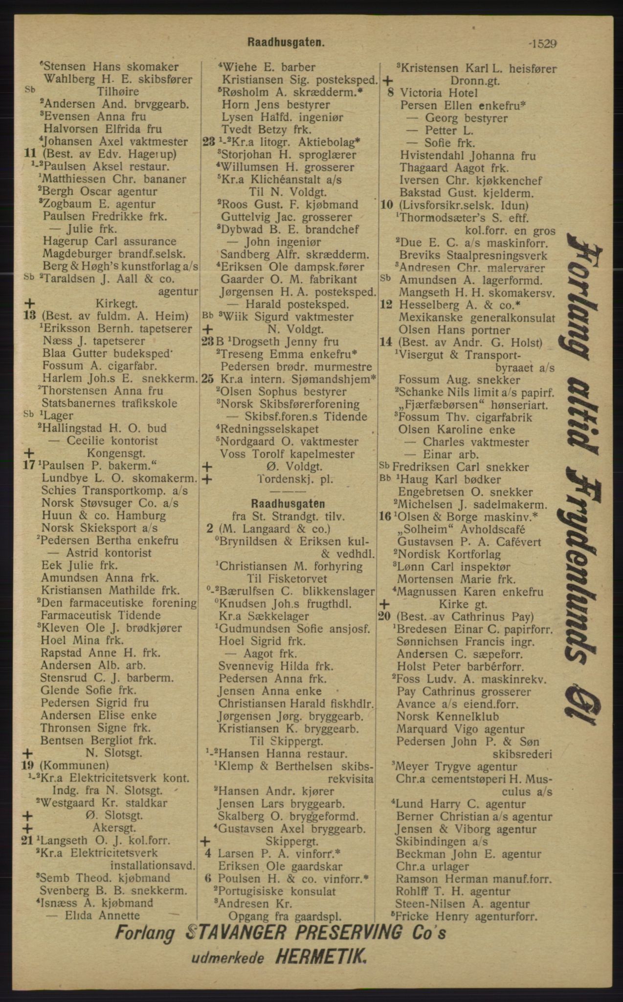 Kristiania/Oslo adressebok, PUBL/-, 1913, p. 1485