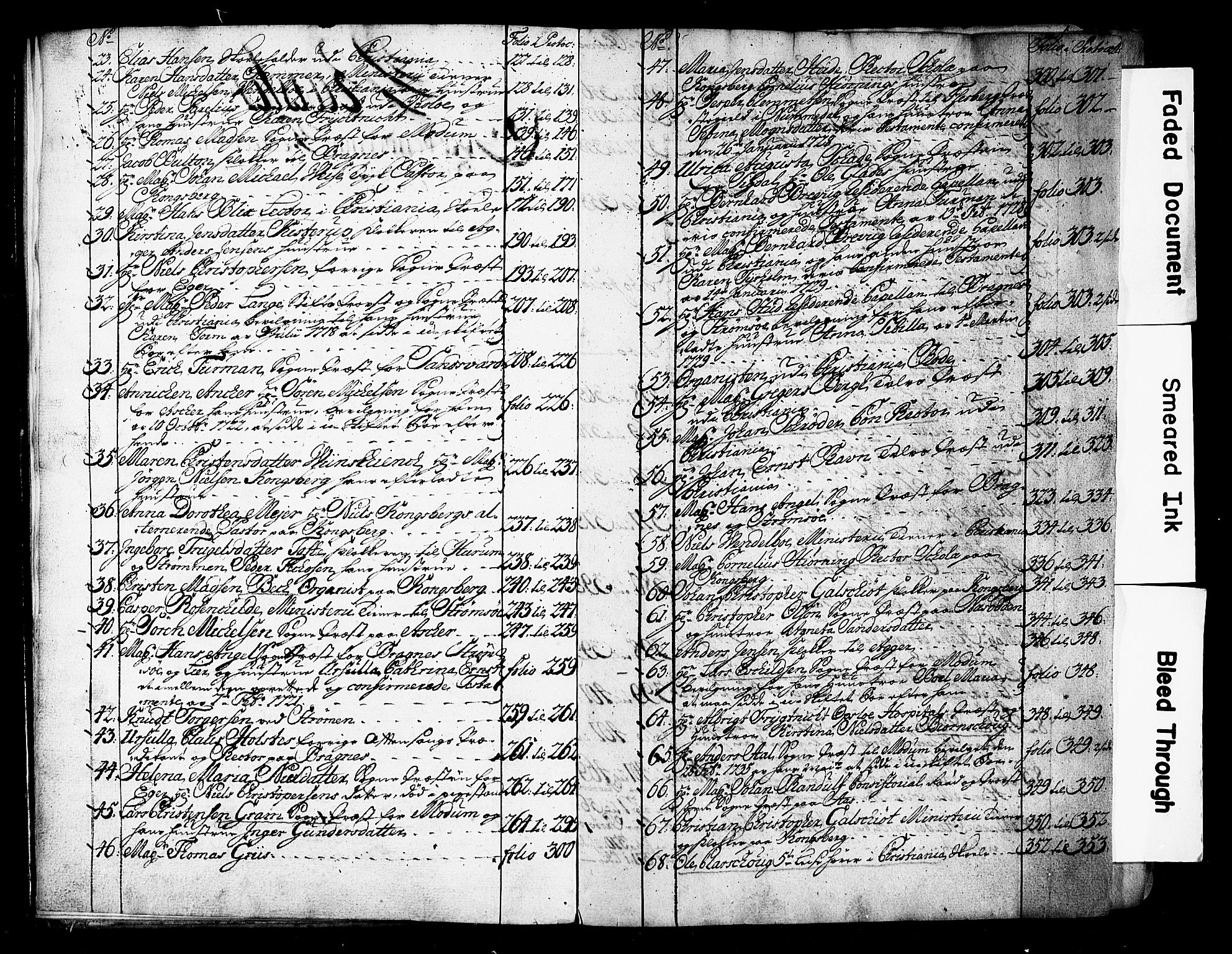 Bragernes prosti, AV/SAKO-A-430/O/Ob/L0001: Skifteprotokoll, 1702-1739