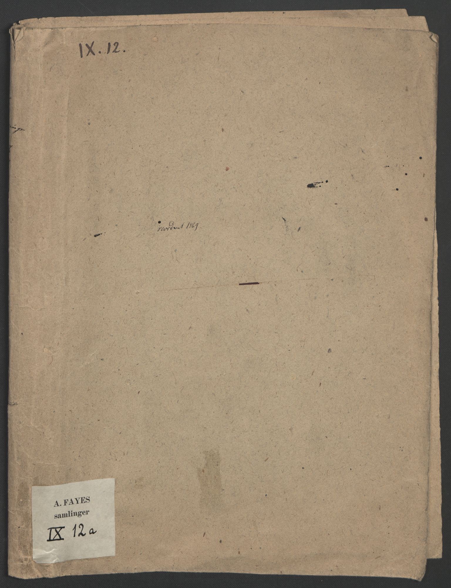 Faye, Andreas, AV/RA-PA-0015/F/Fh/L0027/0005: -- / Papirer vedkommende provideringen 1809. Chr. Fayes papirer. Jfr. IX 58-59, p. 3