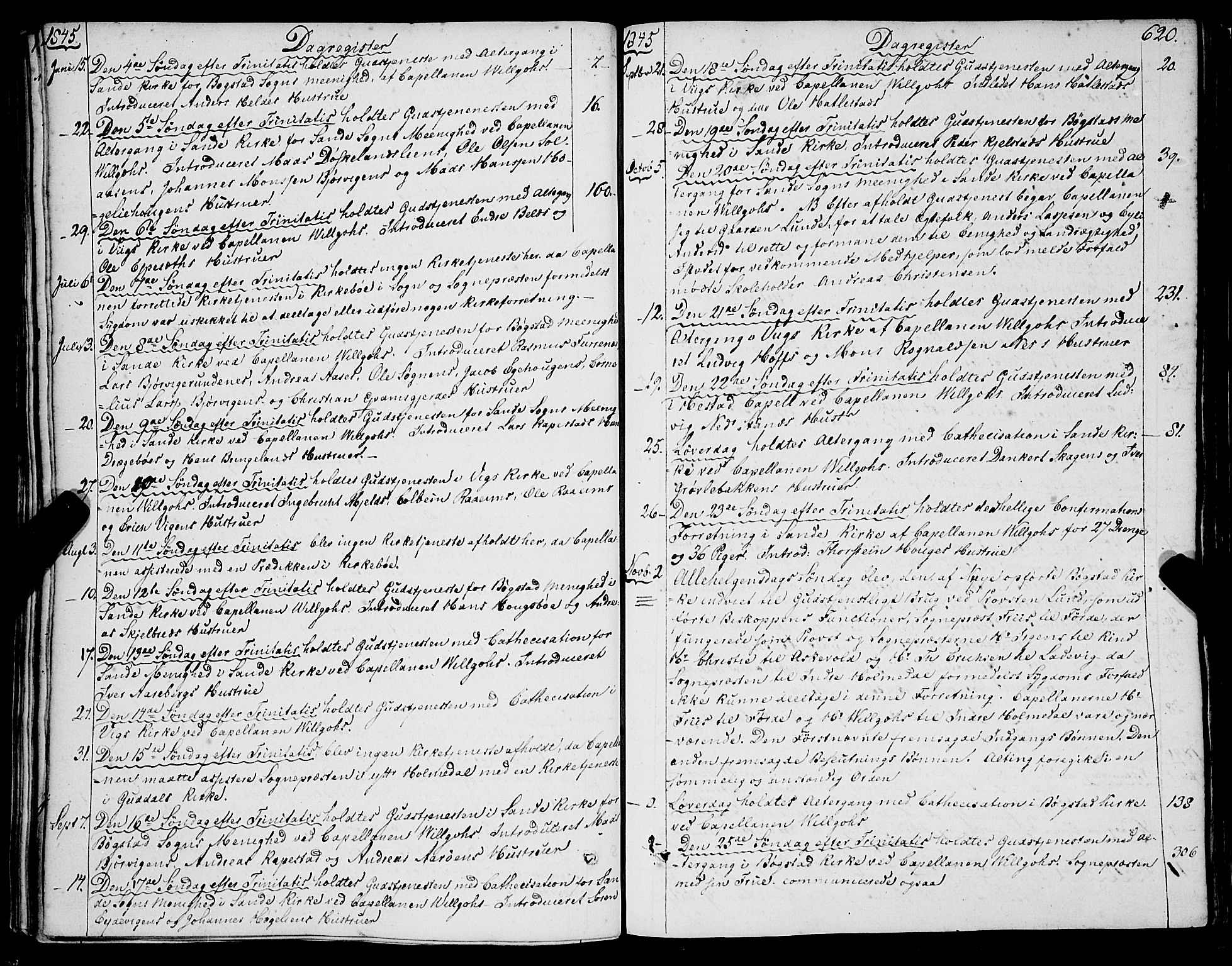 Gaular sokneprestembete, SAB/A-80001/H/Haa: Parish register (official) no. A 4II, 1841-1859, p. 620