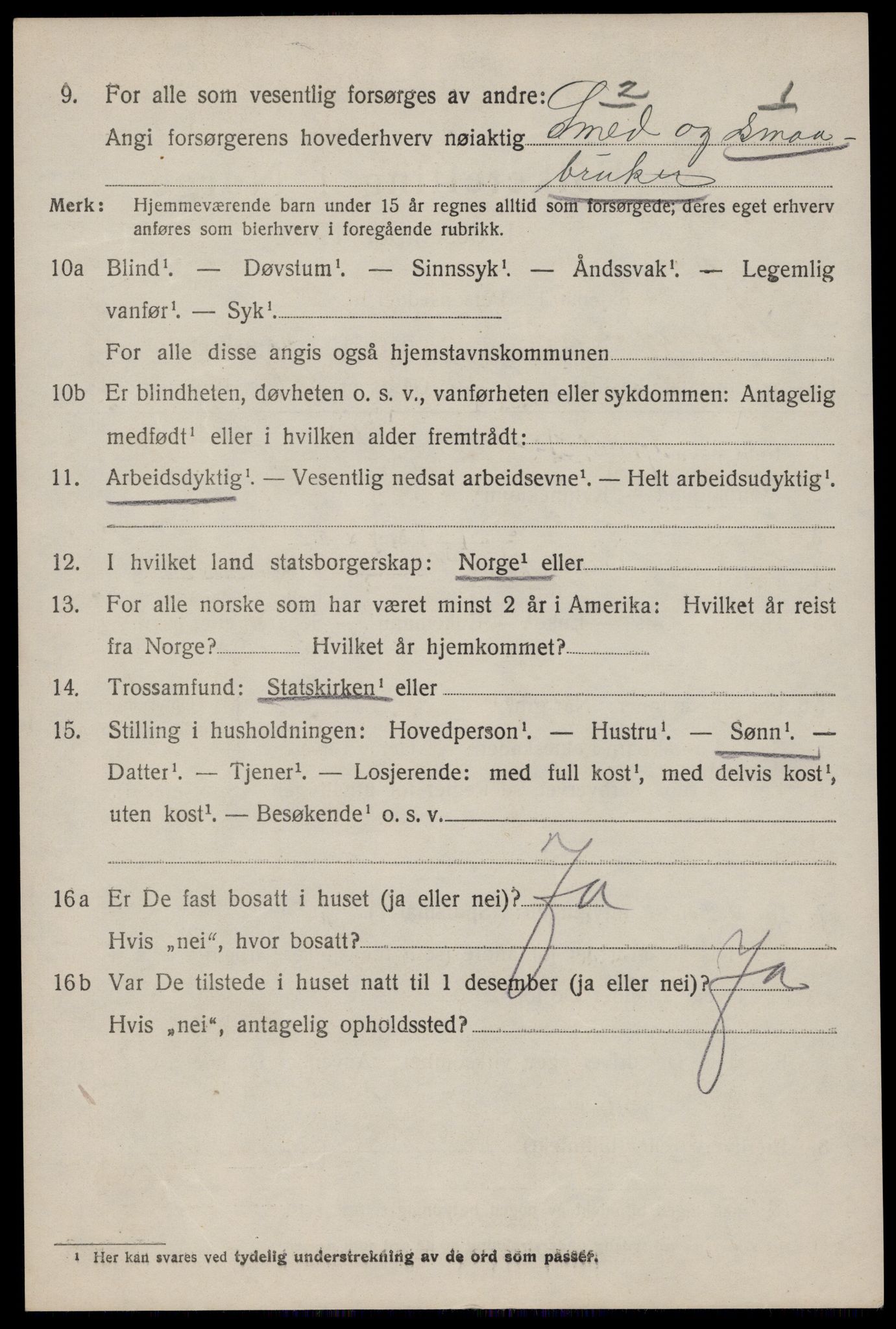 SAKO, 1920 census for Hjartdal, 1920, p. 2175