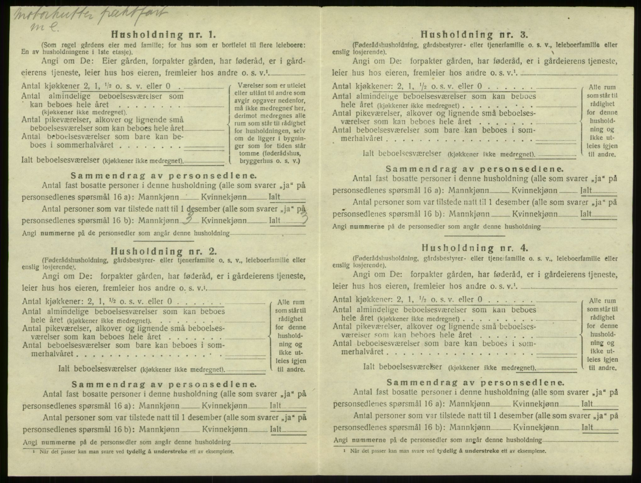 SAB, 1920 census for Austrheim, 1920, p. 290