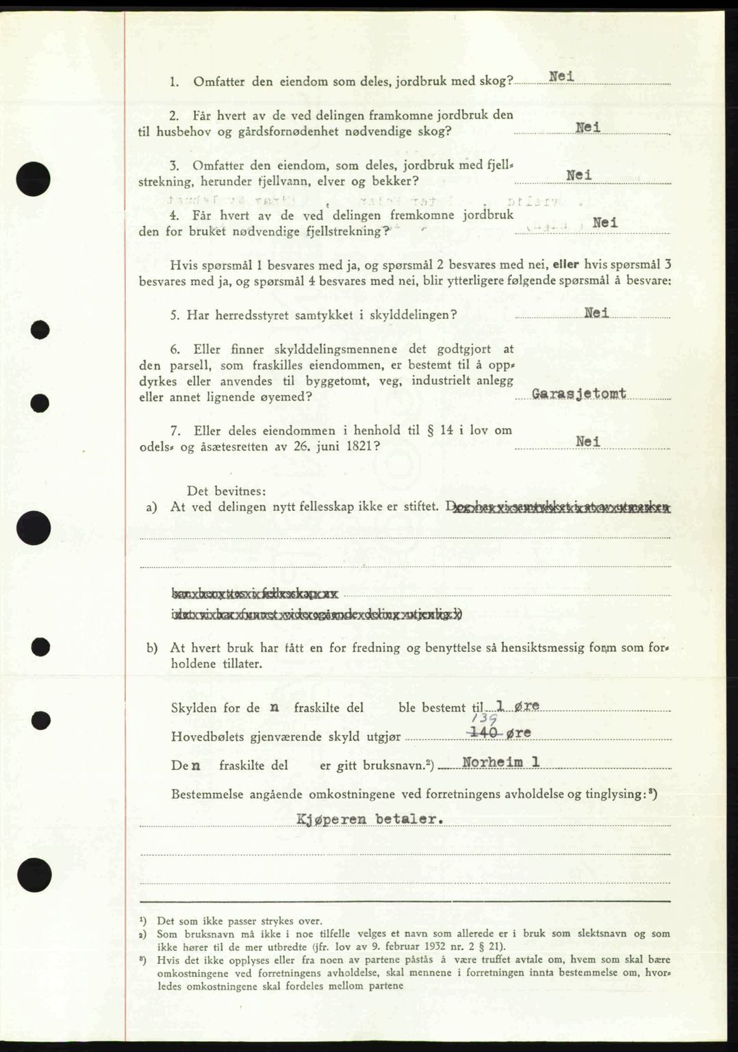 Nordre Sunnmøre sorenskriveri, AV/SAT-A-0006/1/2/2C/2Ca: Mortgage book no. A32, 1949-1949, Diary no: : 2002/1949