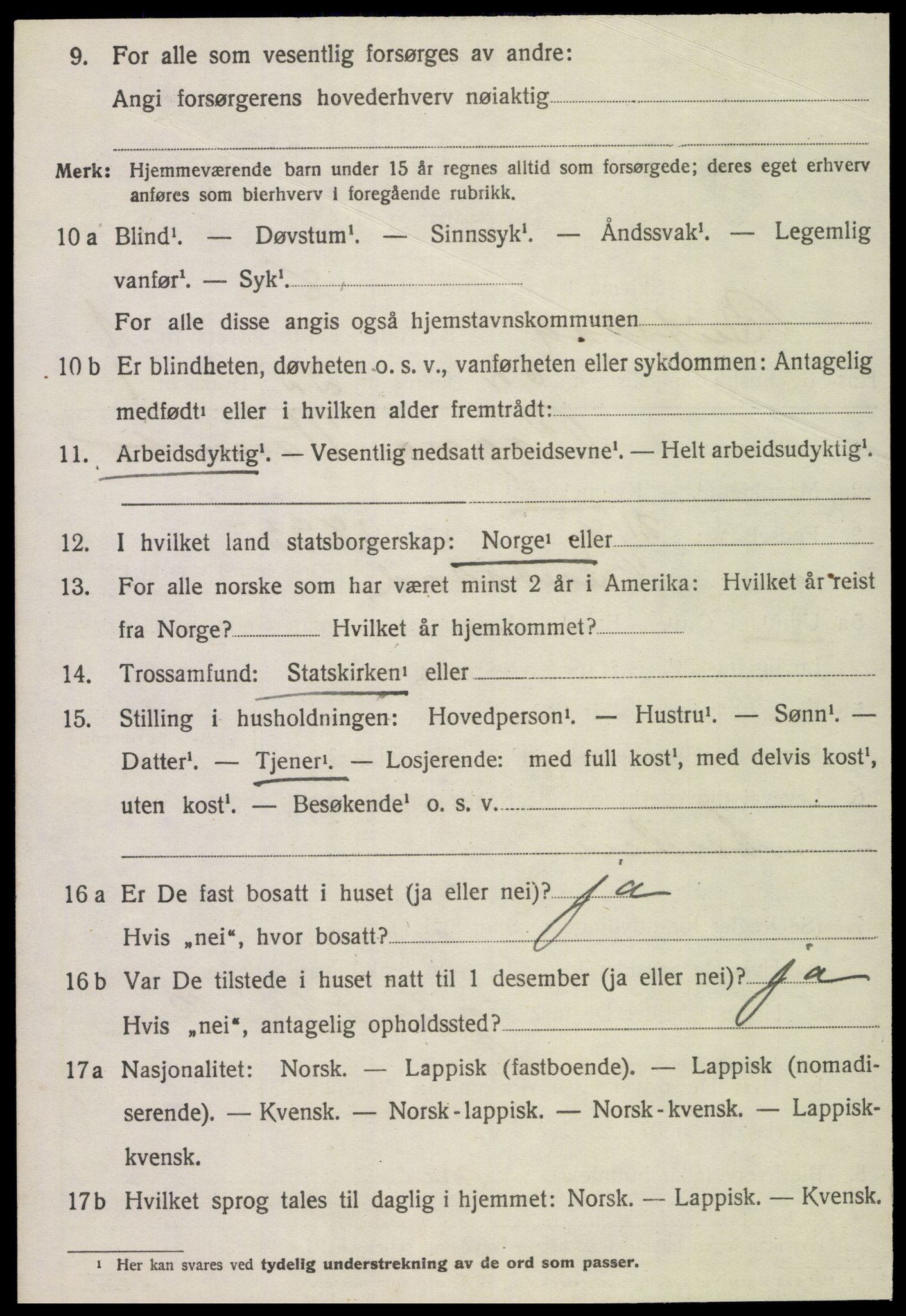 SAT, 1920 census for Beitstad, 1920, p. 1418