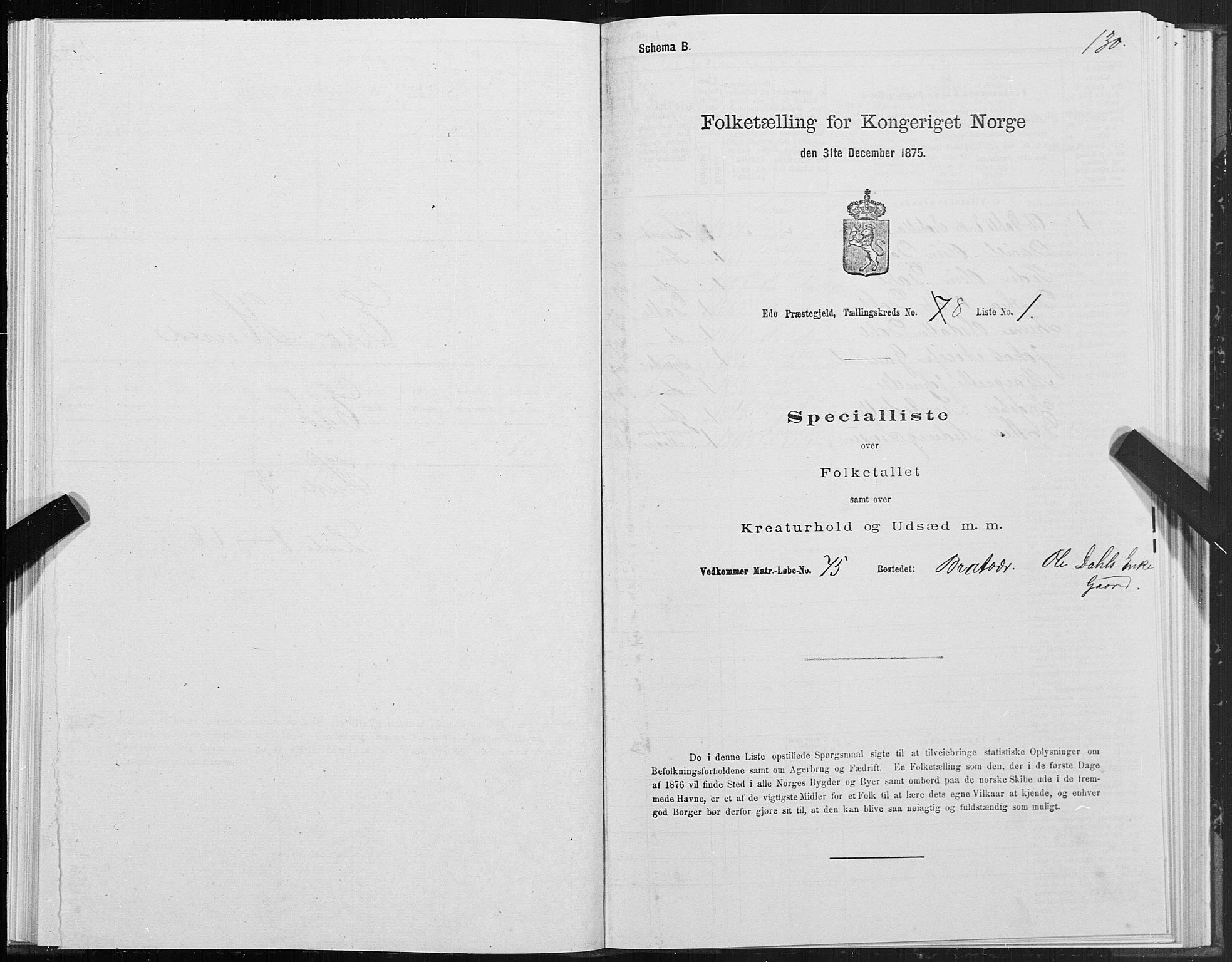 SAT, 1875 census for 1573P Edøy, 1875, p. 3130